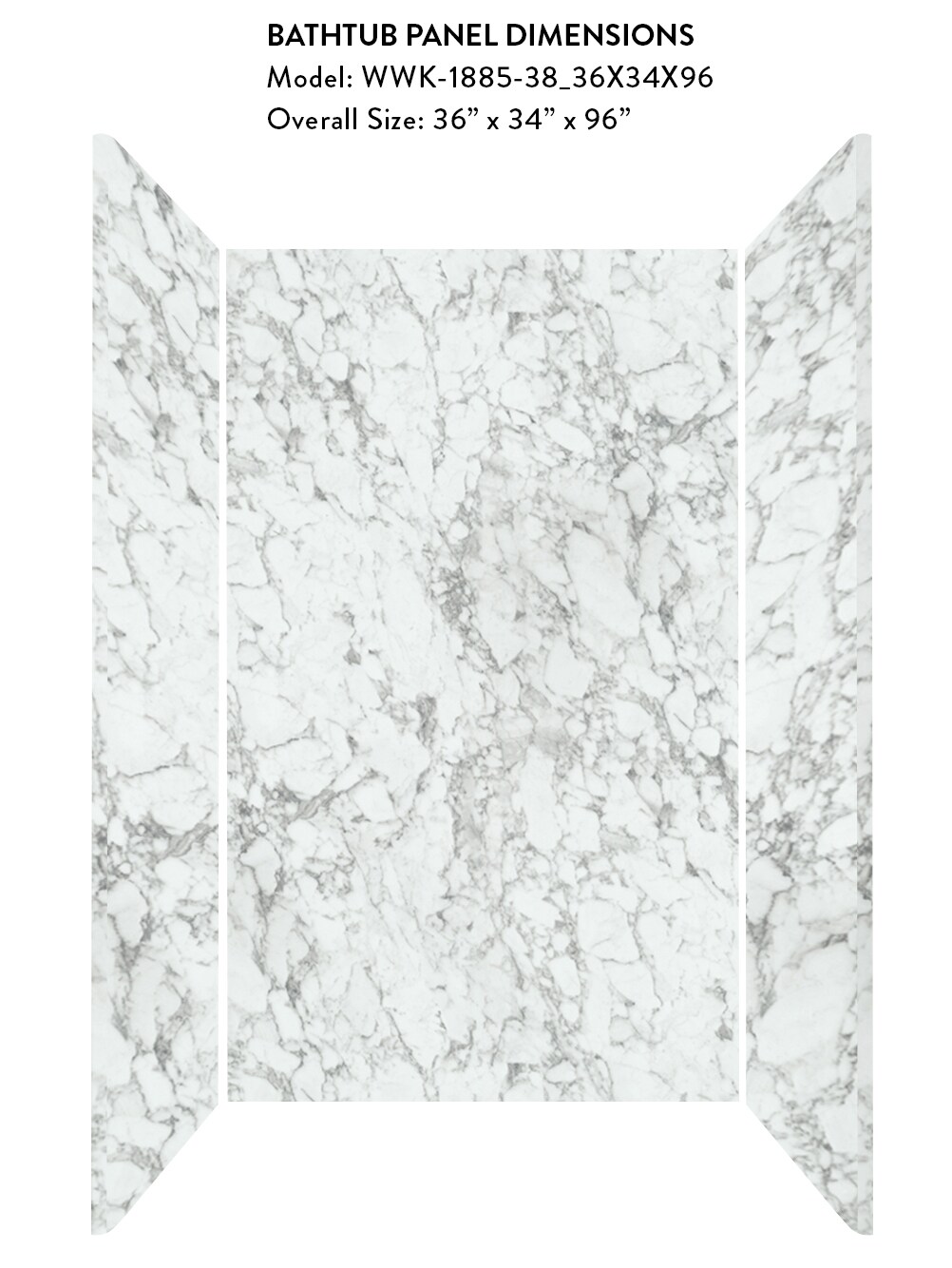Wetwall WWK18853836X34X96 Shower-Wall-Surrounds - View #3