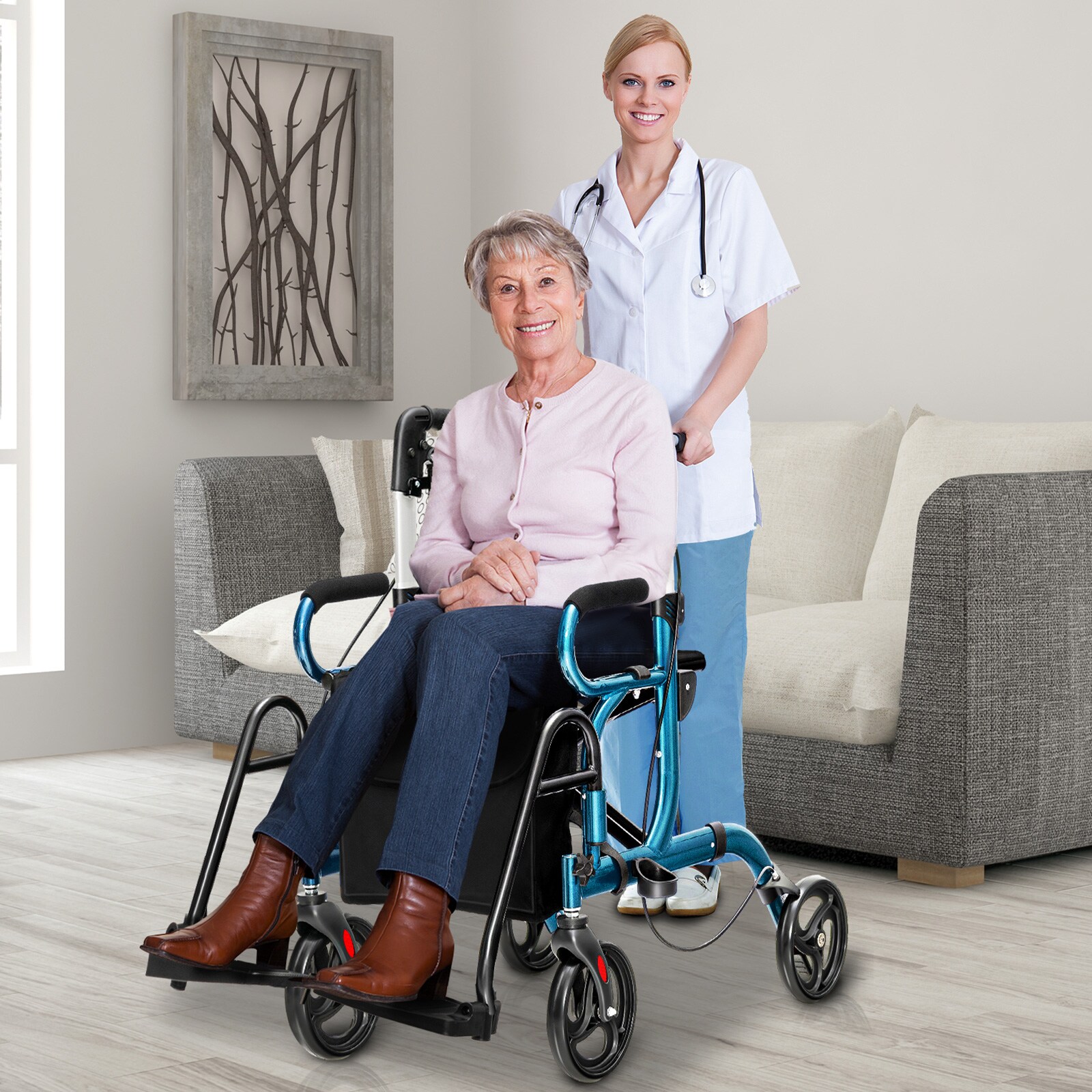 Slickblue D-CO-YN01001HJ Walkers-Wheelchairs-Rollators - Thumbnail View #2