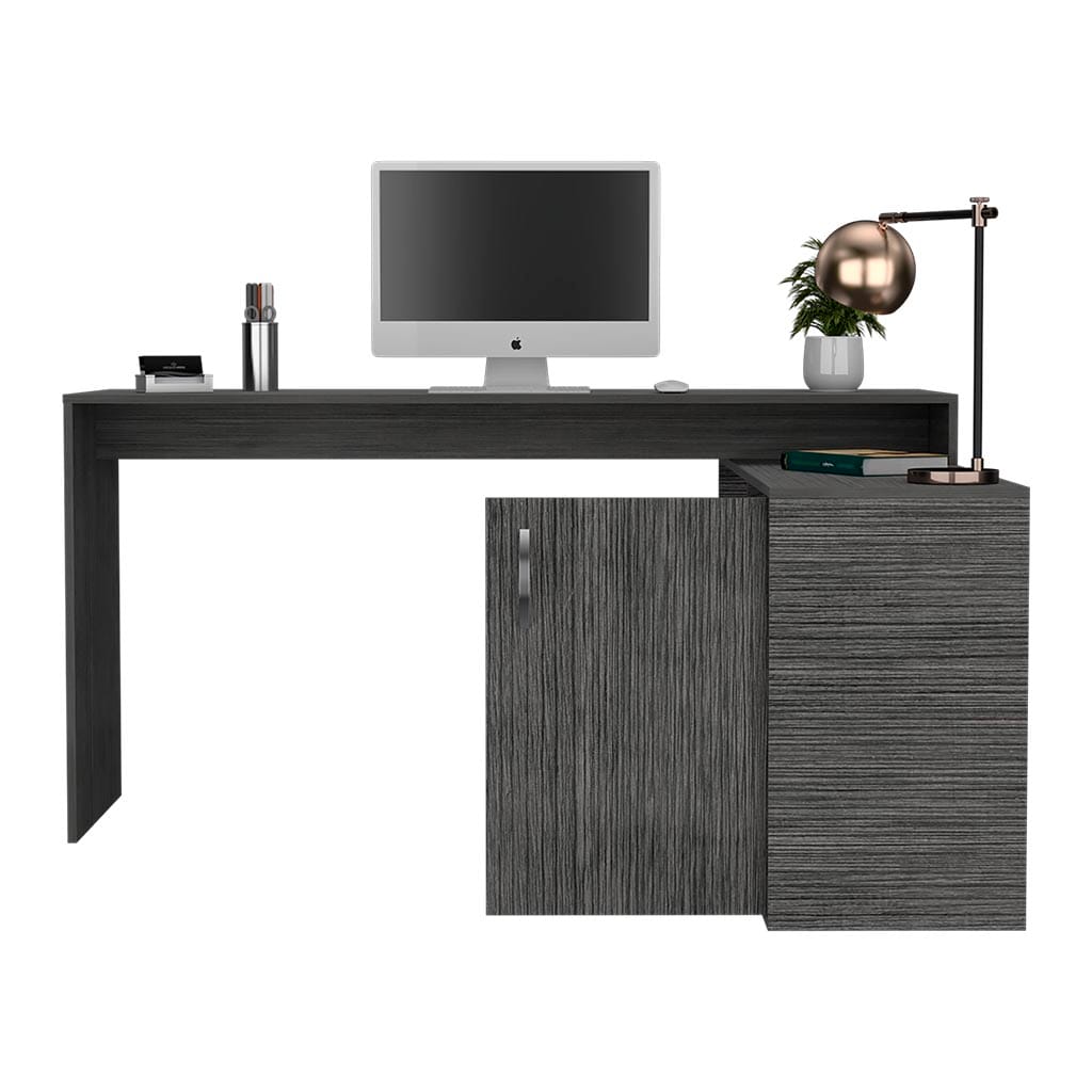 Siavonce XH00114 59.6-in Gray Modern/Contemporary L-shaped desk