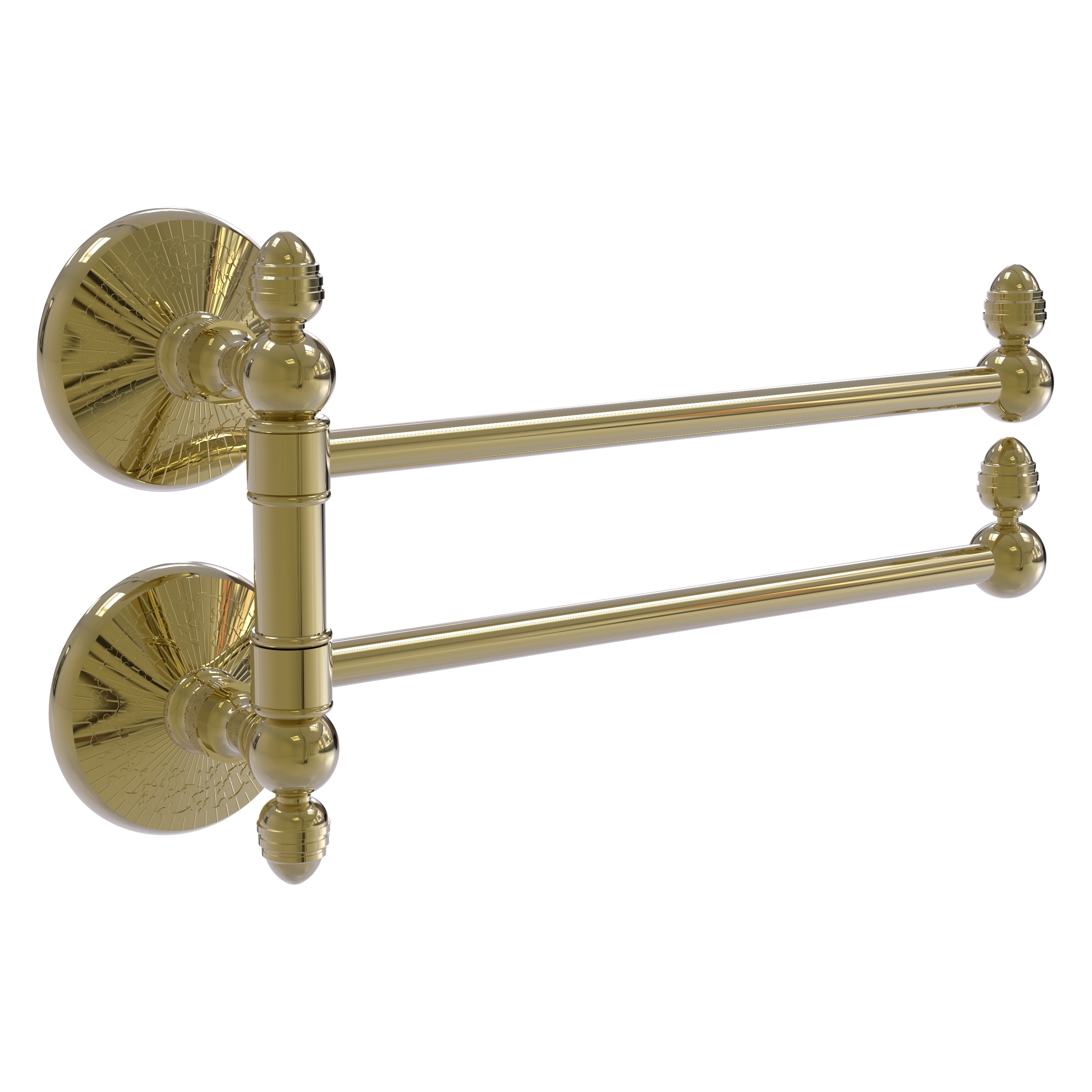 Allied Brass MC-GTB-2-UNL Monte Carlo 12-in double Unlacquered Brass Wall mount Double Towel Bar