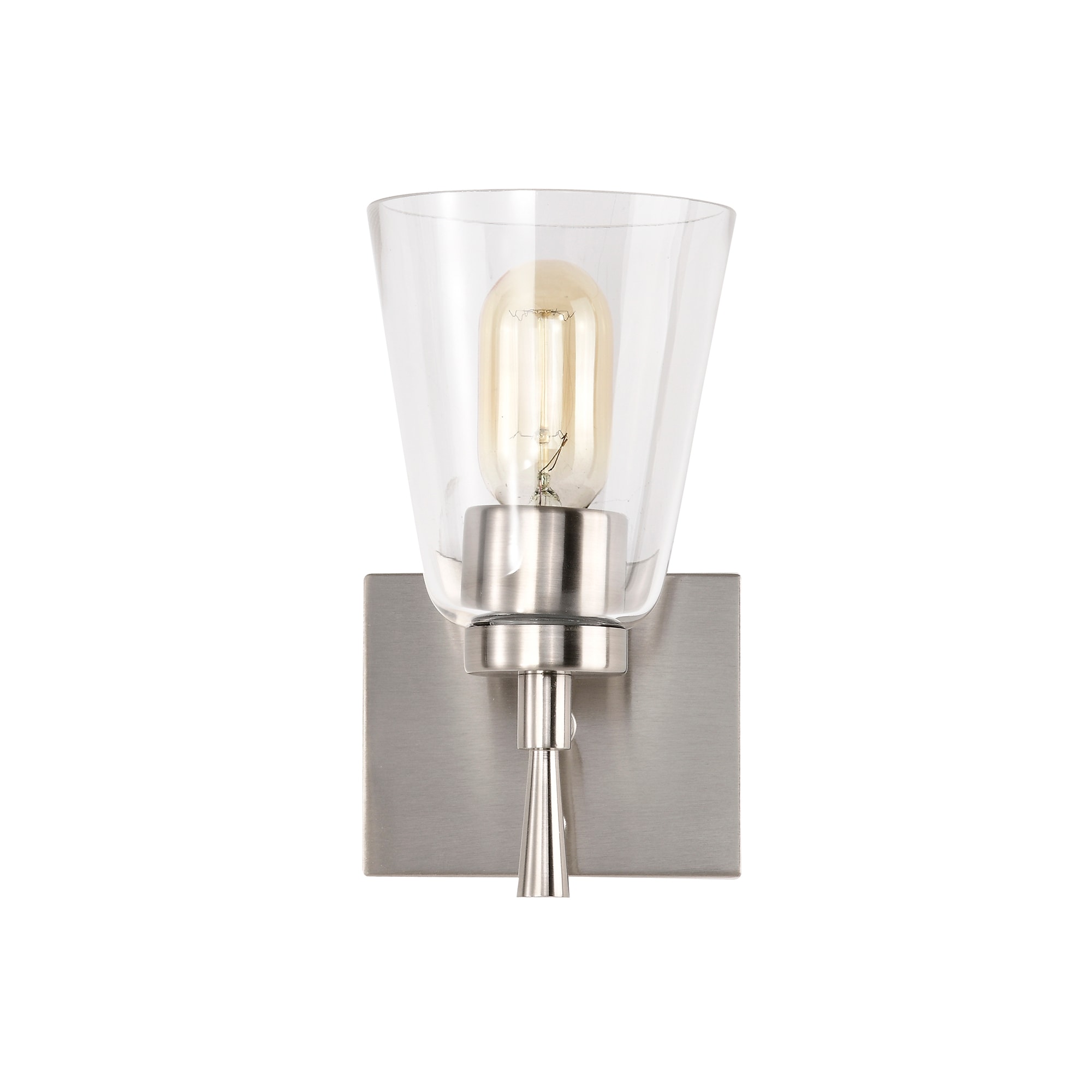 Edvivi Briarwood 5.1-in 1-Light Brushed Nickel Led, Modern/Contemporary ...