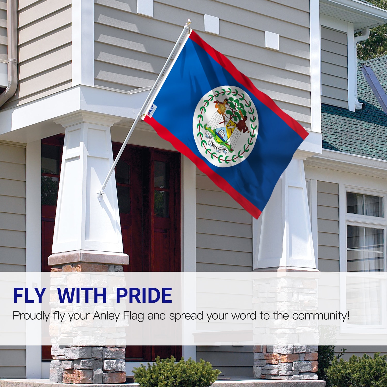 Anley A.FLAG.BELIZE Decorative-Banner-Flags - View #2