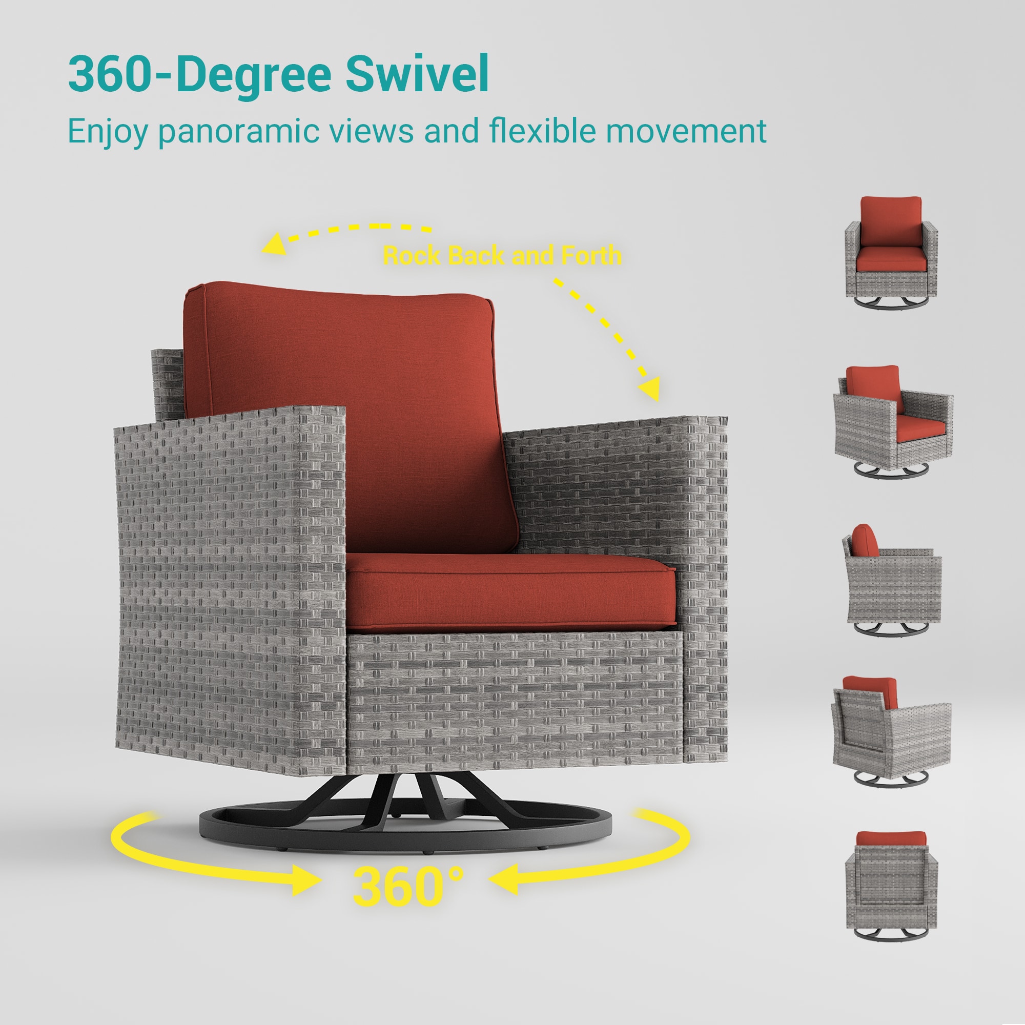 ACEGOSES LW-2R-HOG-T3 Patio-Conversation-Sets - View #4