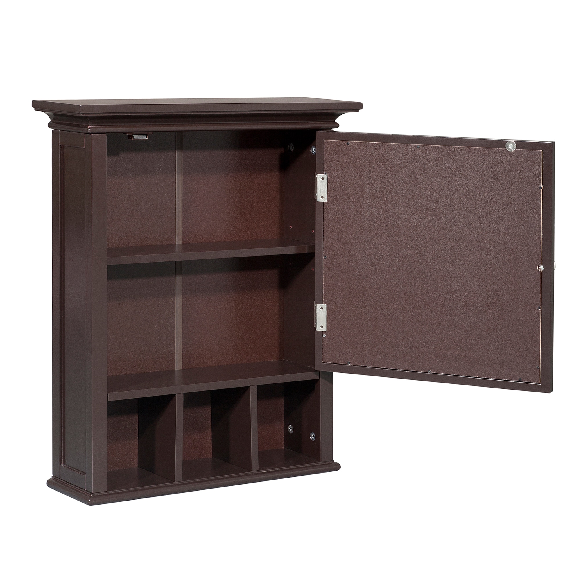 Neal Mission Style Dark Espresso Wood Medicine Cabinet with Mirror