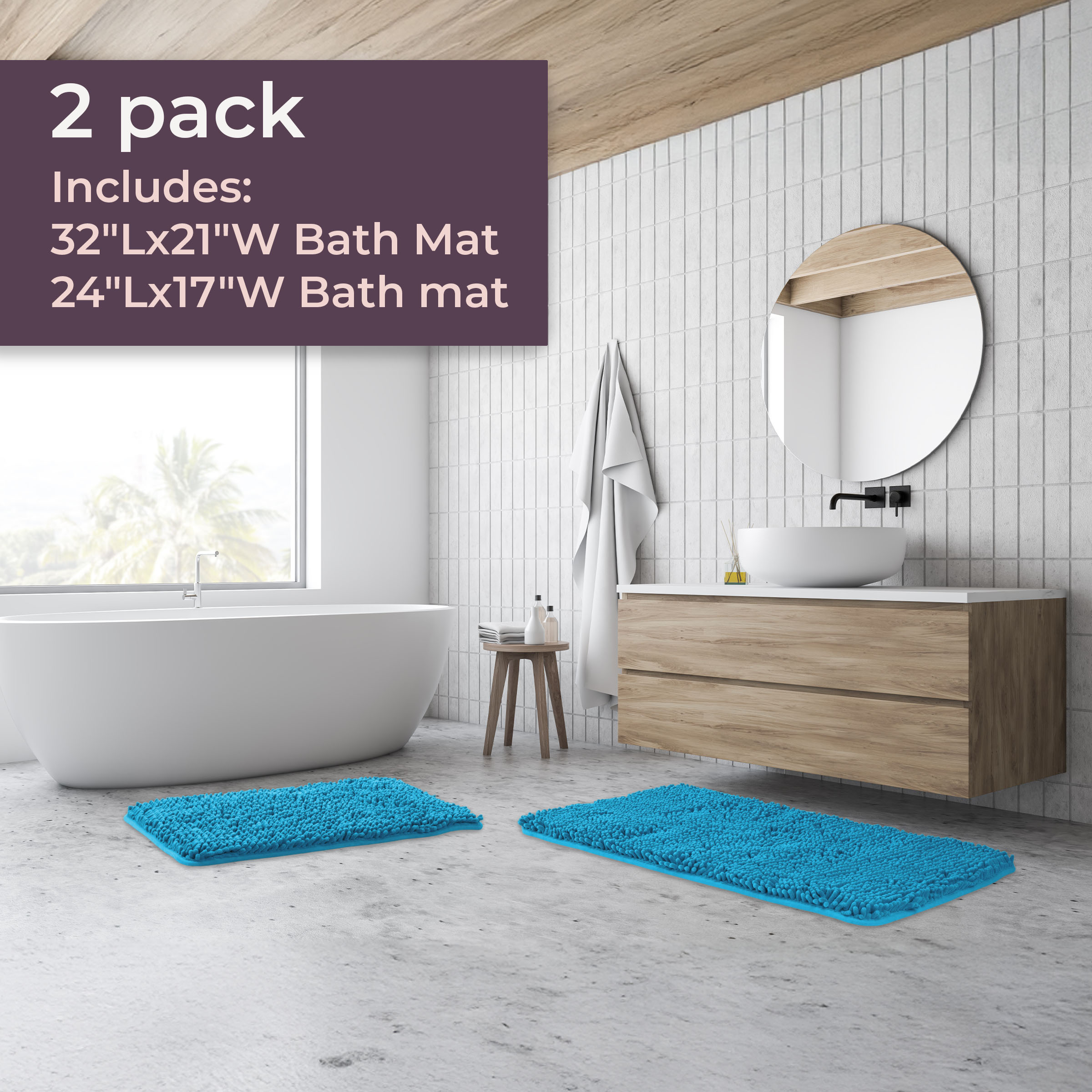 Hastings Home 212121RZW Bath-Rugs - View #2
