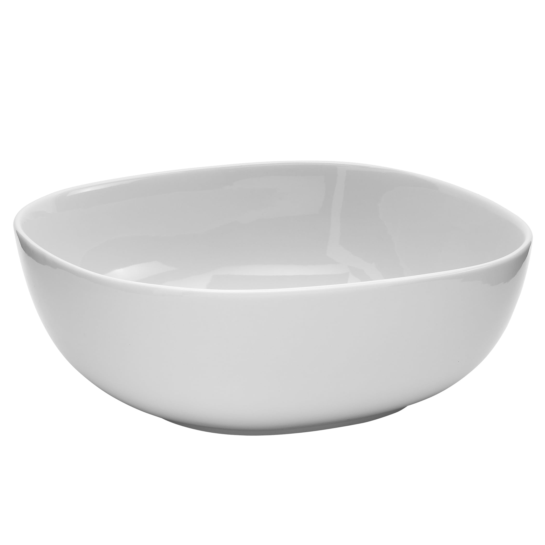 White Ceramic Microwave Safe Serving Bowl Set, 3 Piece