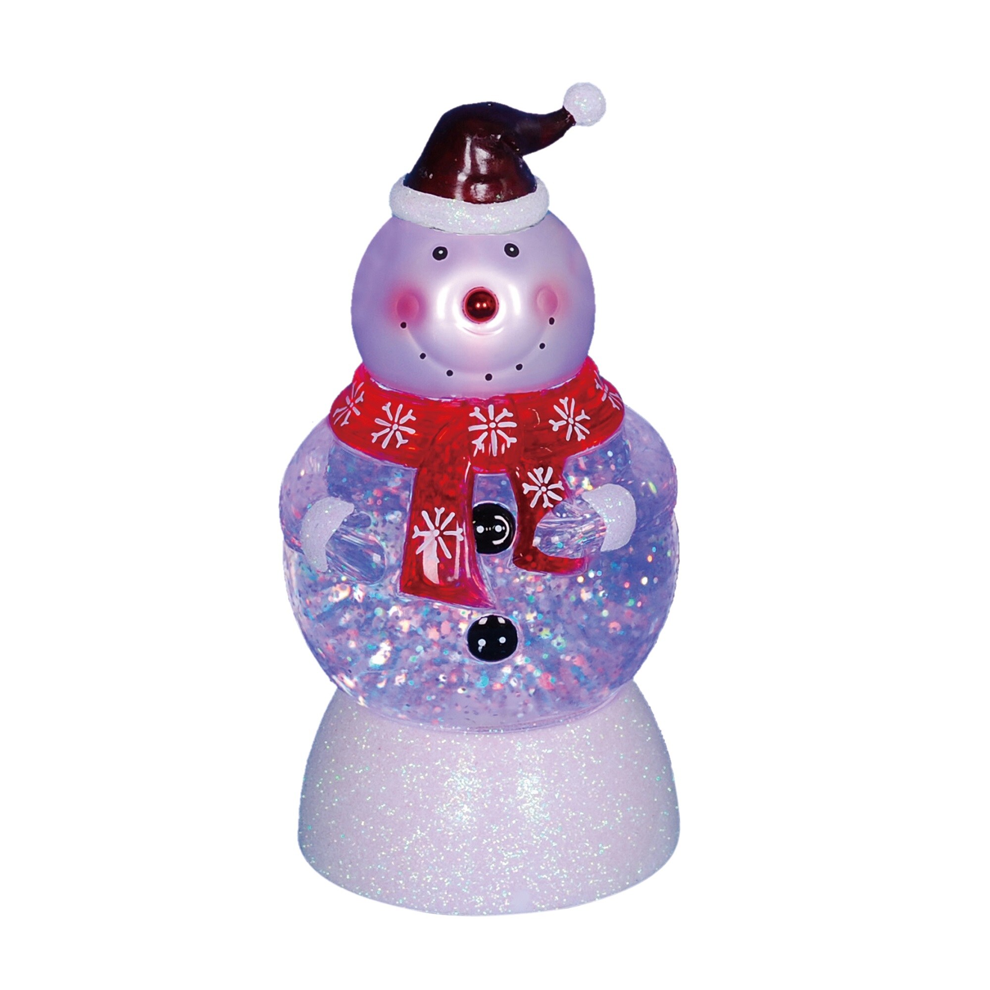 Northlight 7.5-in Lighted Figurine Snowman Battery-operated Christmas ...