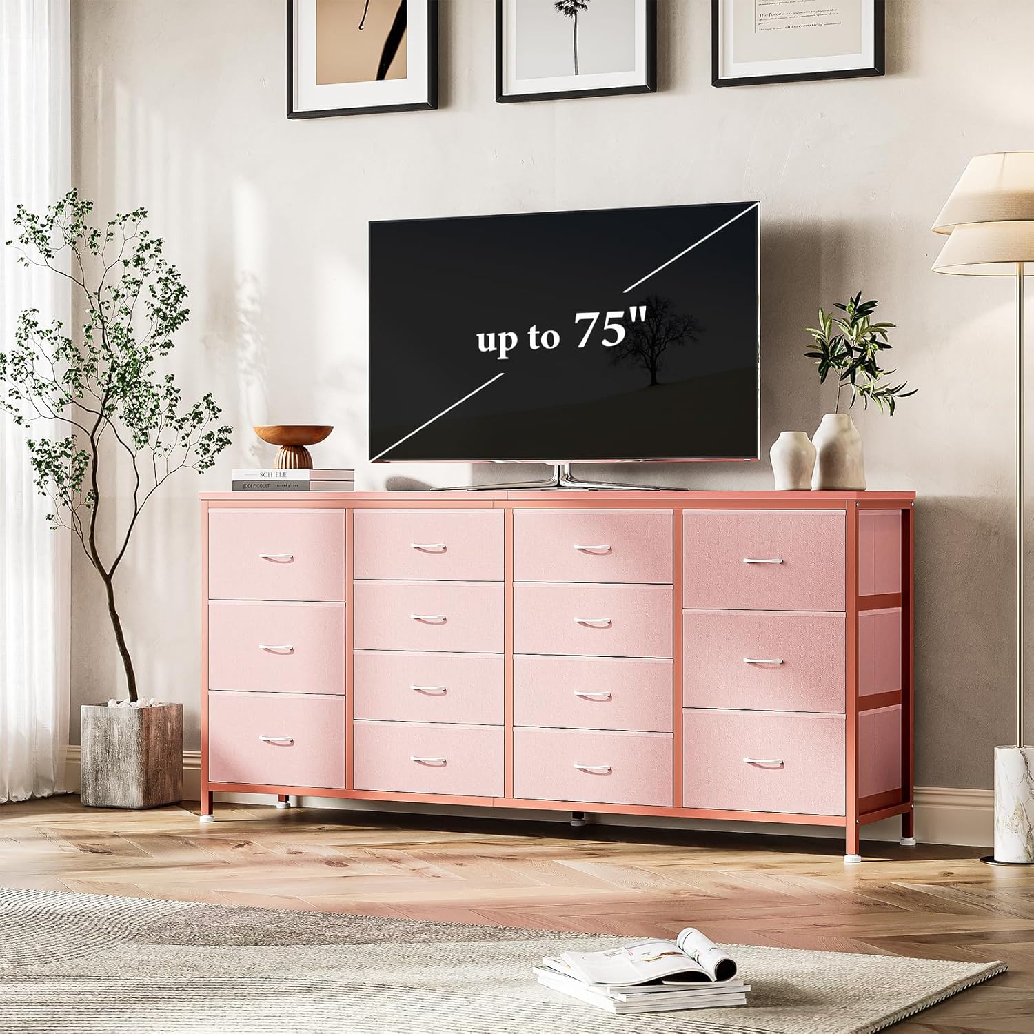 standing dresser Nestig The Cloud 3 Drawer Assembled Changing Pad Dresser, White, Wood main image 0