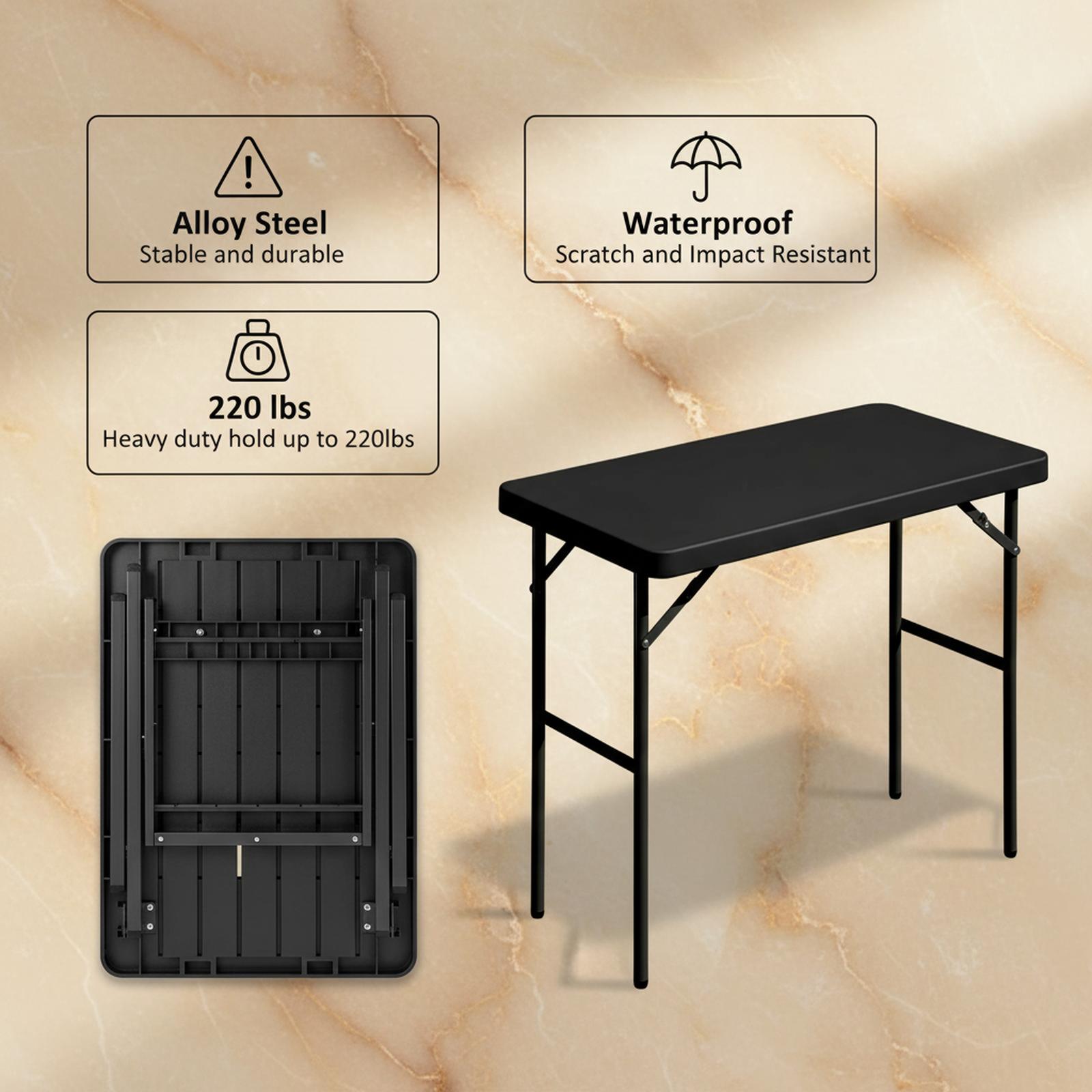 Baginizer Folding Table 3ft Rectangular Alloccasion Plastic Event ...