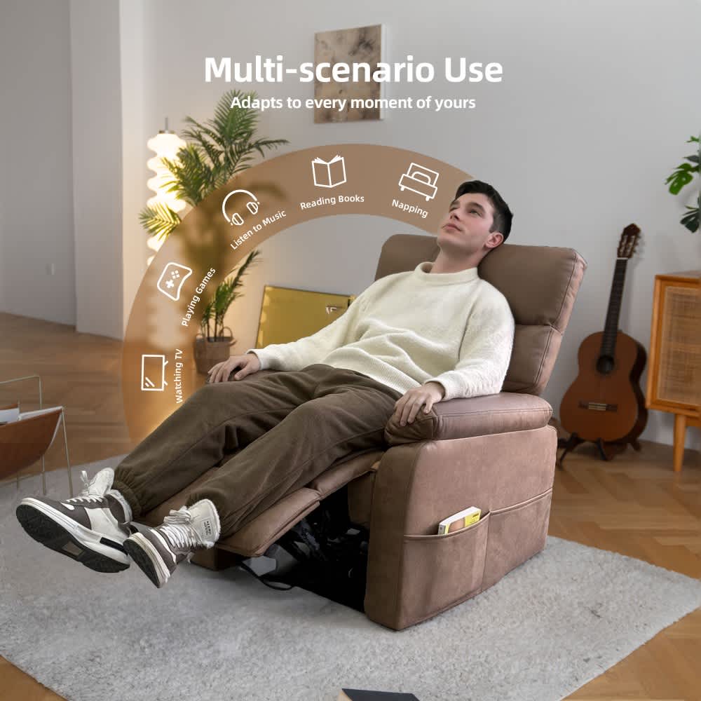 Coolbibila CHASE-RECLINER-BROWN chairs - View #2