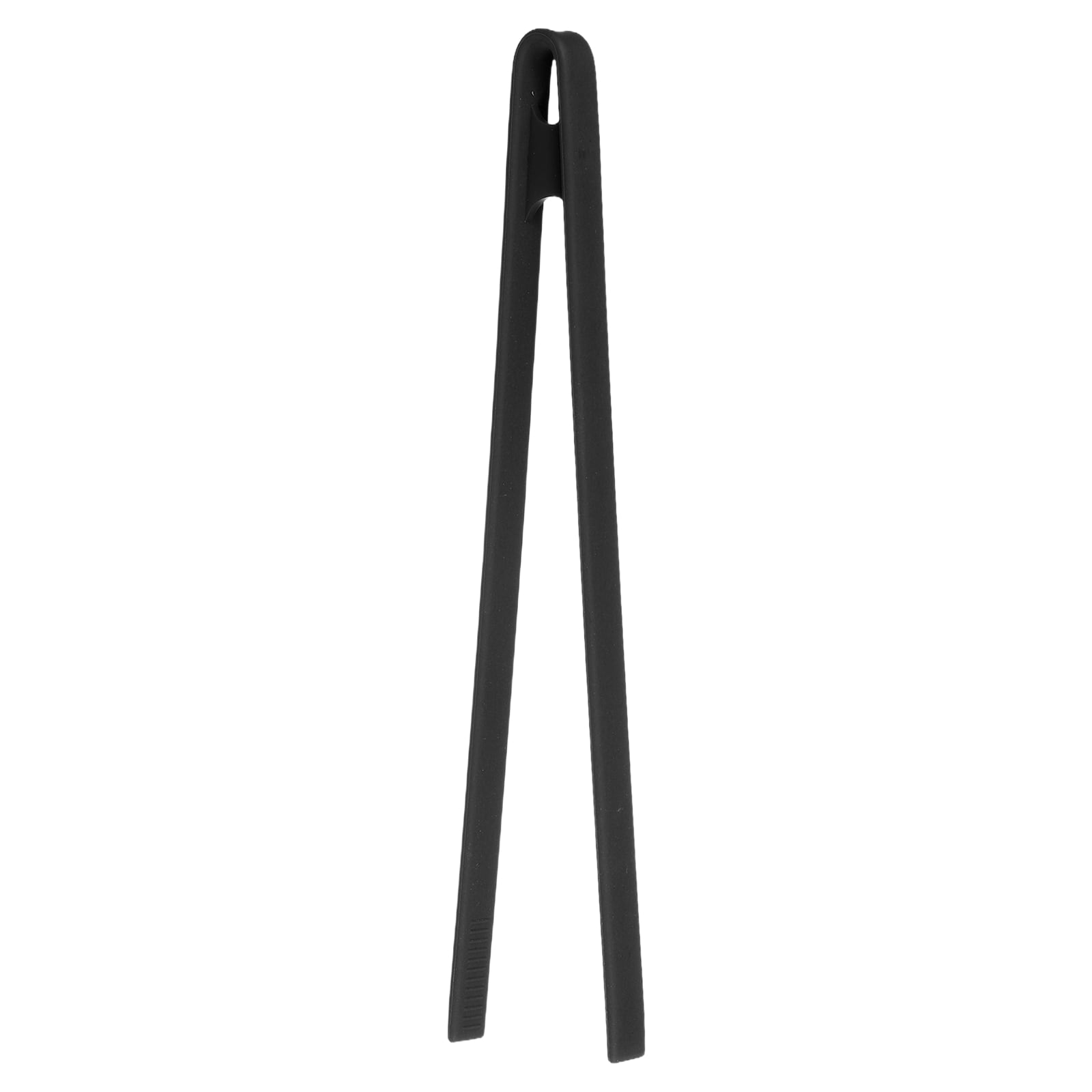 Unique Bargains 11.4inch Silicone Toast Tongs Kitchen Tong Heat Resistant Kitchen Utensil for Cooking Toaster Salad Food BBQ Pan Bacon Fried Steak Black