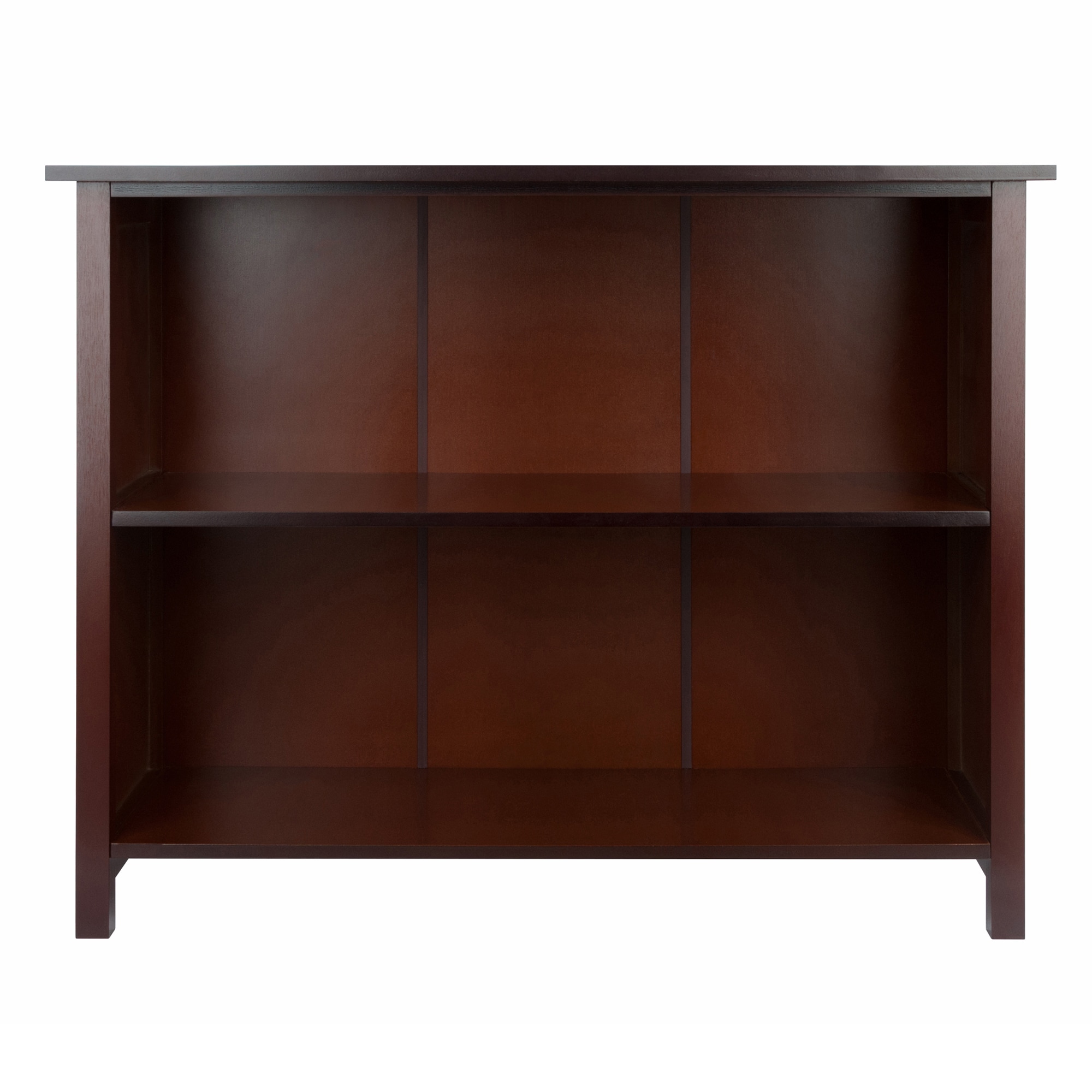 29.21 2 Tier Leo Shelf Storage or Bookshelf Narrow Espresso Finish -  Winsome