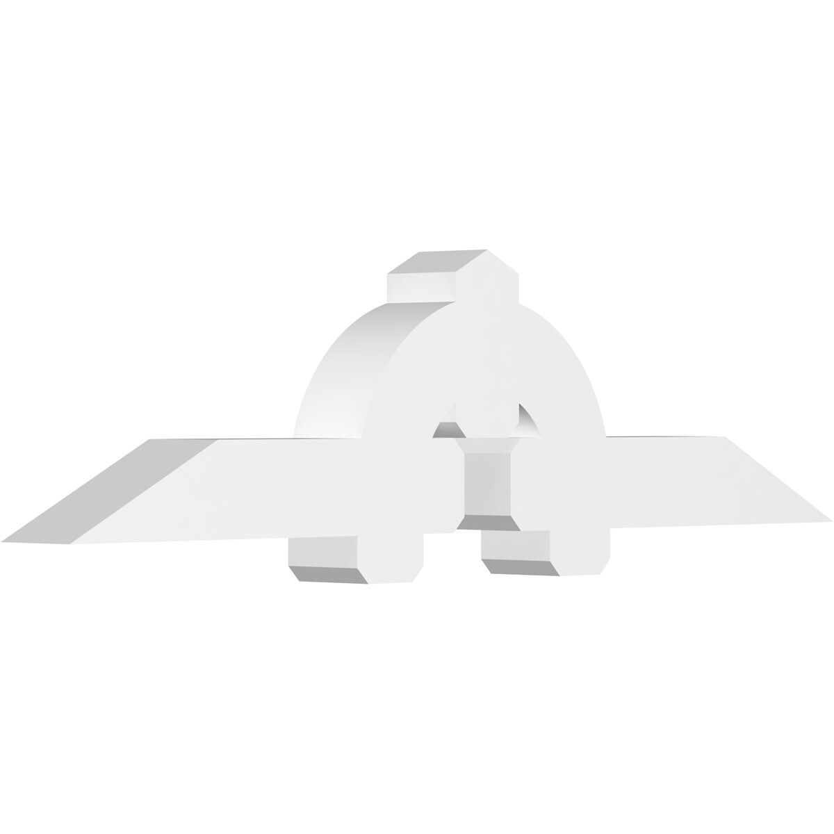 Ekena Millwork GBP072X18X0606ERI00 Ericson White PVC Gable bracket