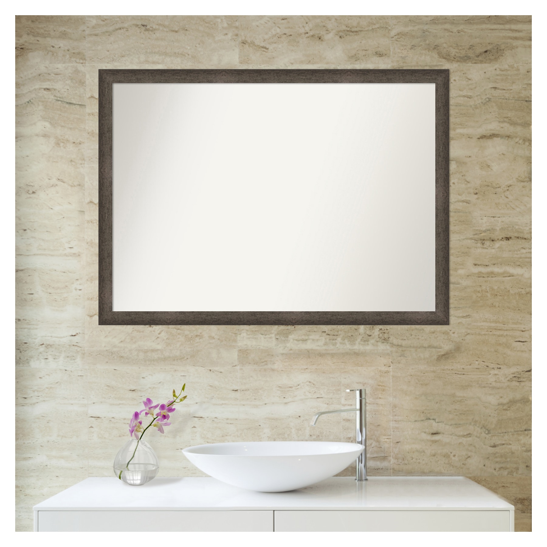 Amanti Art Dappled Light Bronze Narrow Frame 40.75-in W x 29.75-in H ...