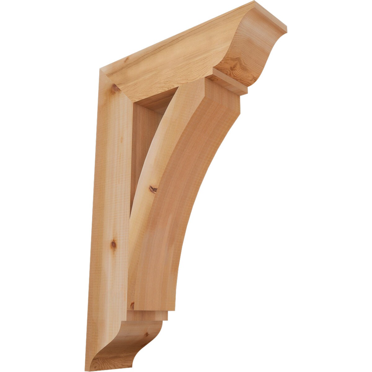 Ekena Millwork BKT06X22X34THR01SWR Thorton traditional smooth 5-1/2-in x 22-in x 34-in Western red cedar Brown Wood Standard bracket