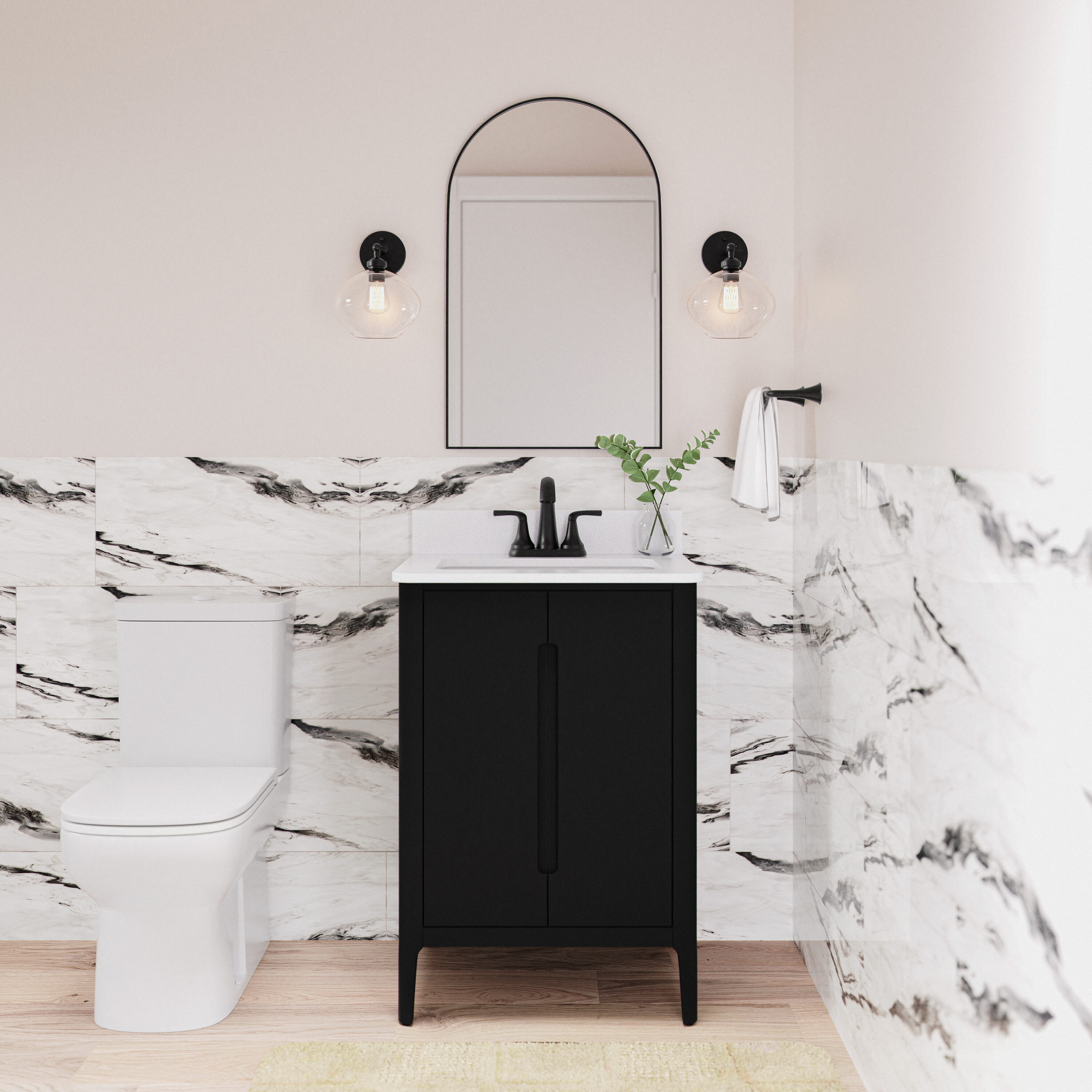 Origin 21 Jenkins Black Modern Vanity Bathroom Collection