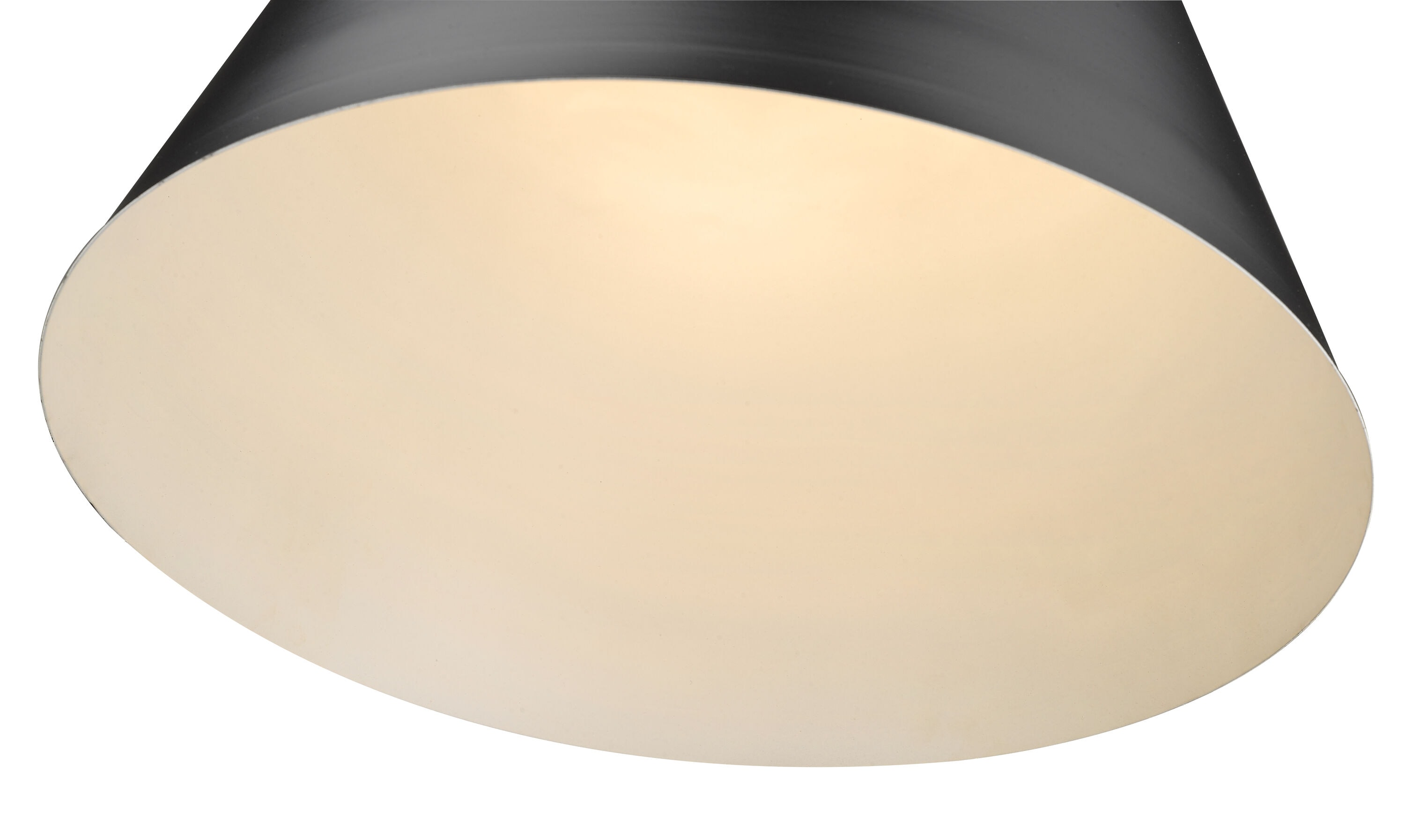 18" Matte Black and Heritage Brass Steel Pendant Light