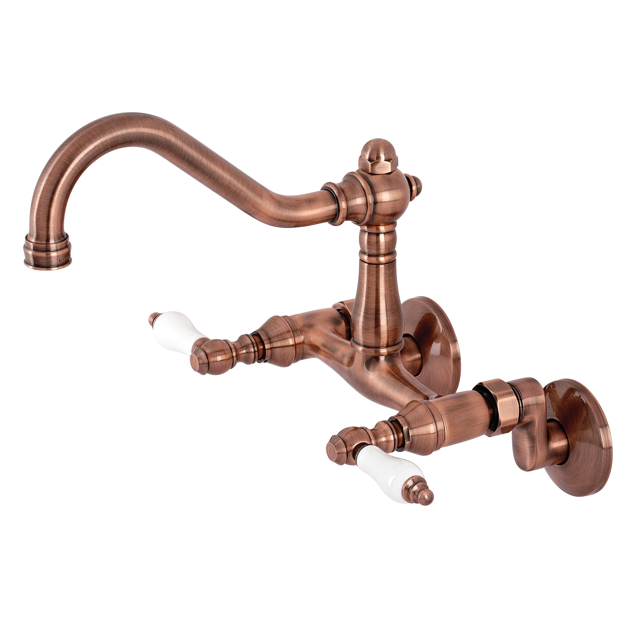 Kingston Brass WLKS322PLAC Vintage Antique copper Single Handle Wall-mount Kitchen Faucet