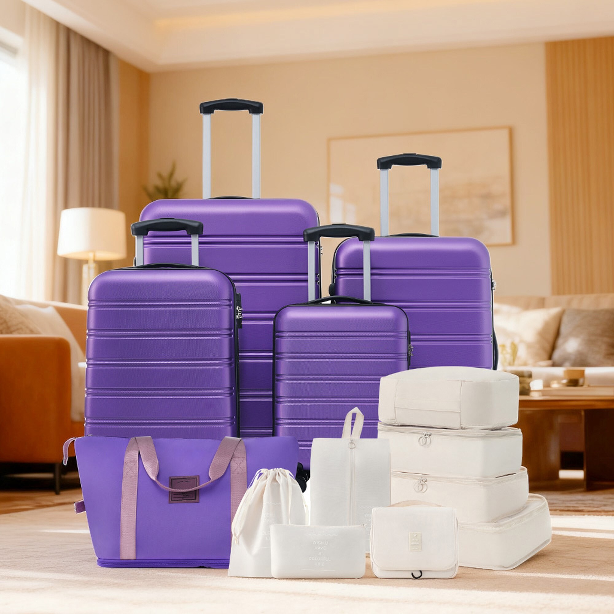 Boyel Living 4 Piece Hardside Spinner Set with Expandable Cases