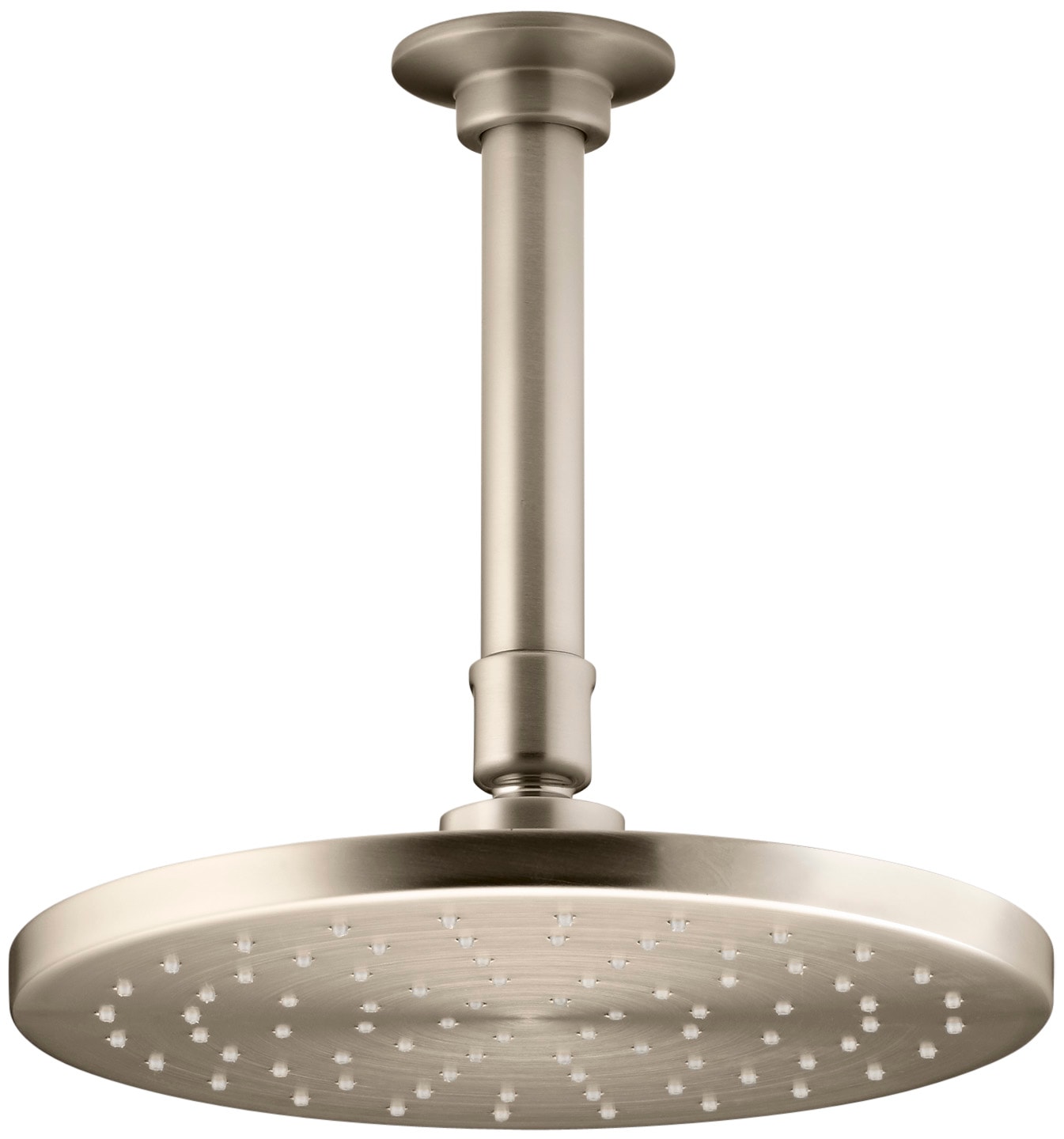 KOHLER 13688-BV Contemporary 1.0 -Spray Vibrant brushed bronze 8.0-in Round Fixed Rain Shower Head 2.5 GPM