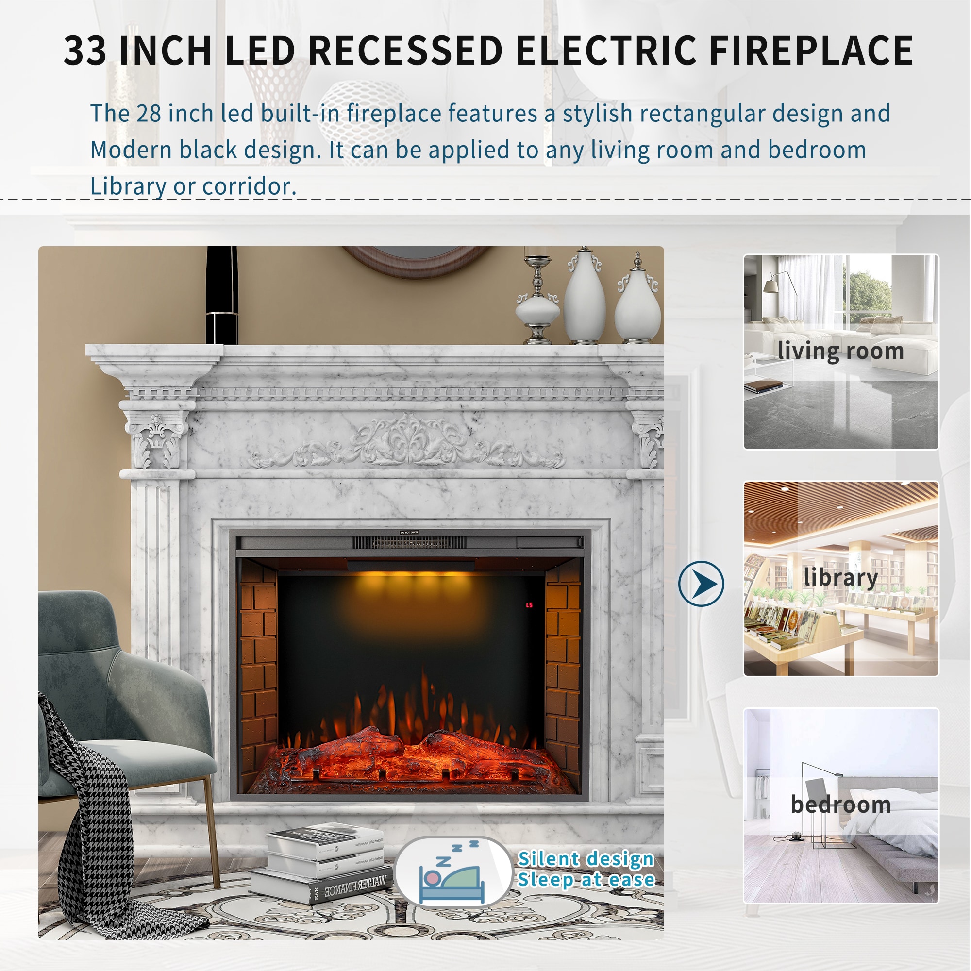 CASAINC TR-83633IN Electric-Fireplaces - View #11