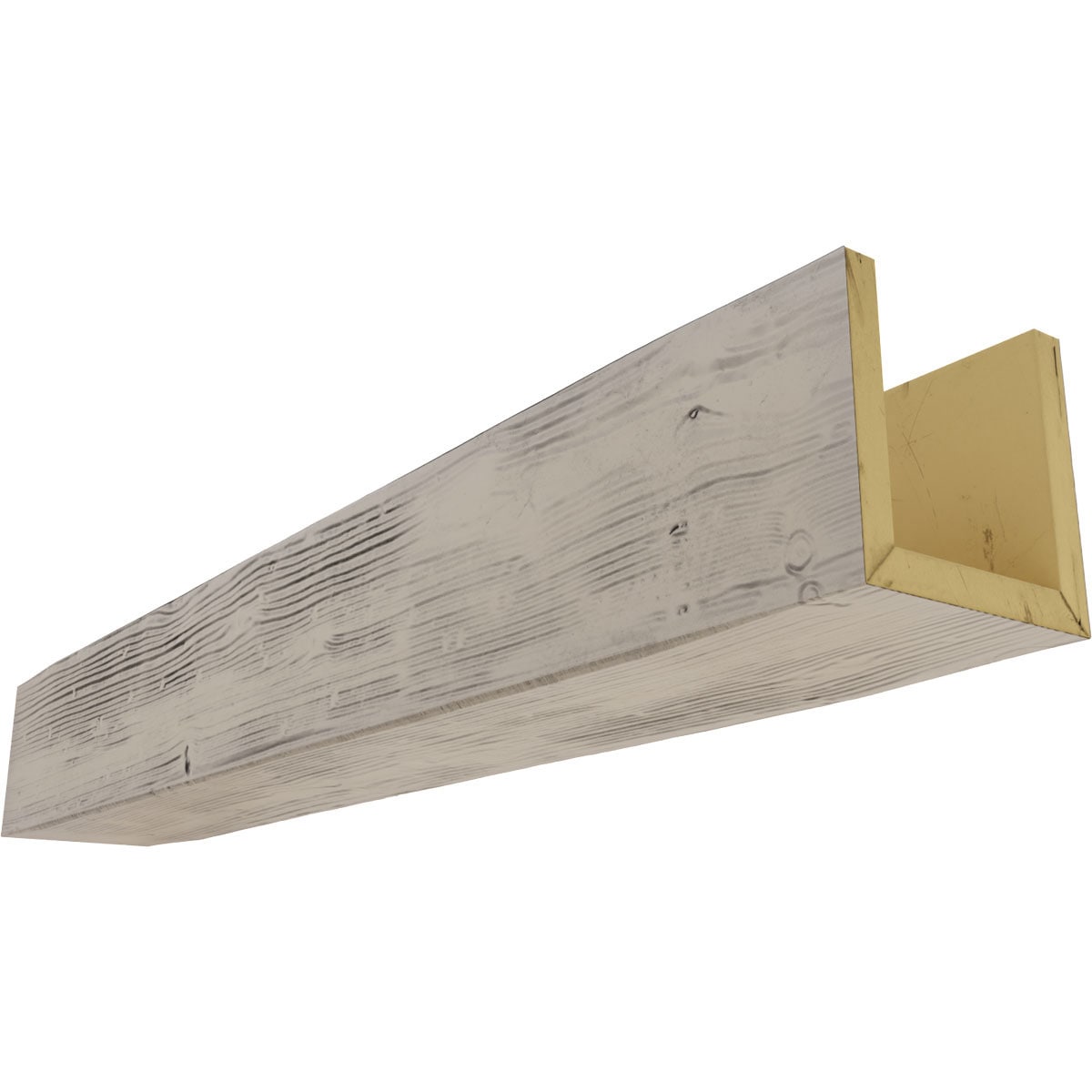 Ekena Millwork BMSD3C0040X080X096BP Sandblasted 1-in x 4-in x 96-in Burnished Pine Finished Polyurethane U-Shaped Decorative Beam