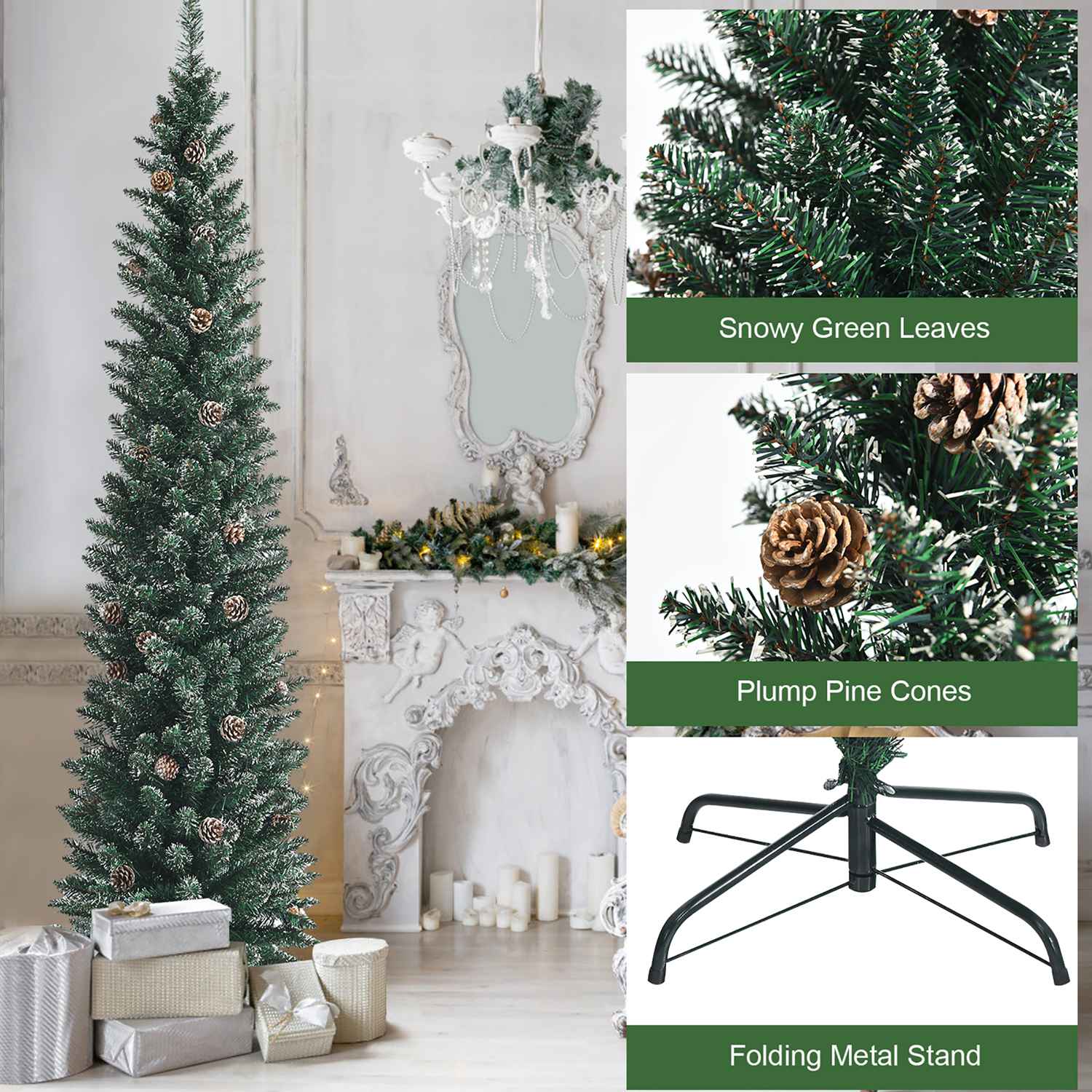 Costway CSHY000227 Artificial-Christmas-Trees - View #8