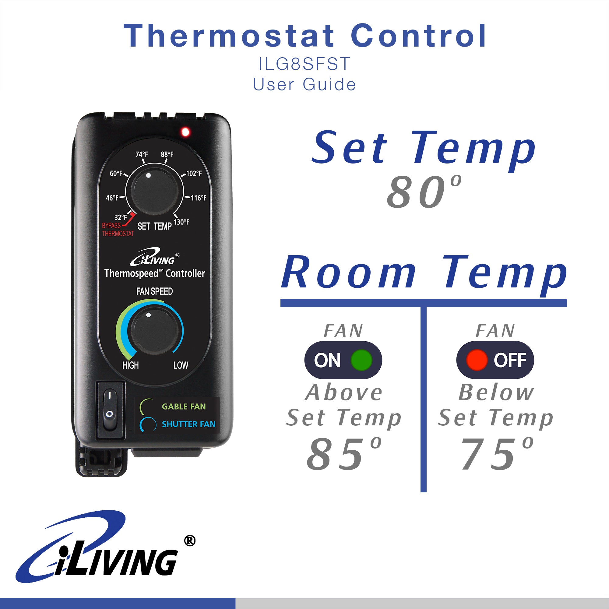 iLIVING ILG8SFST Fan-Controls - View #4