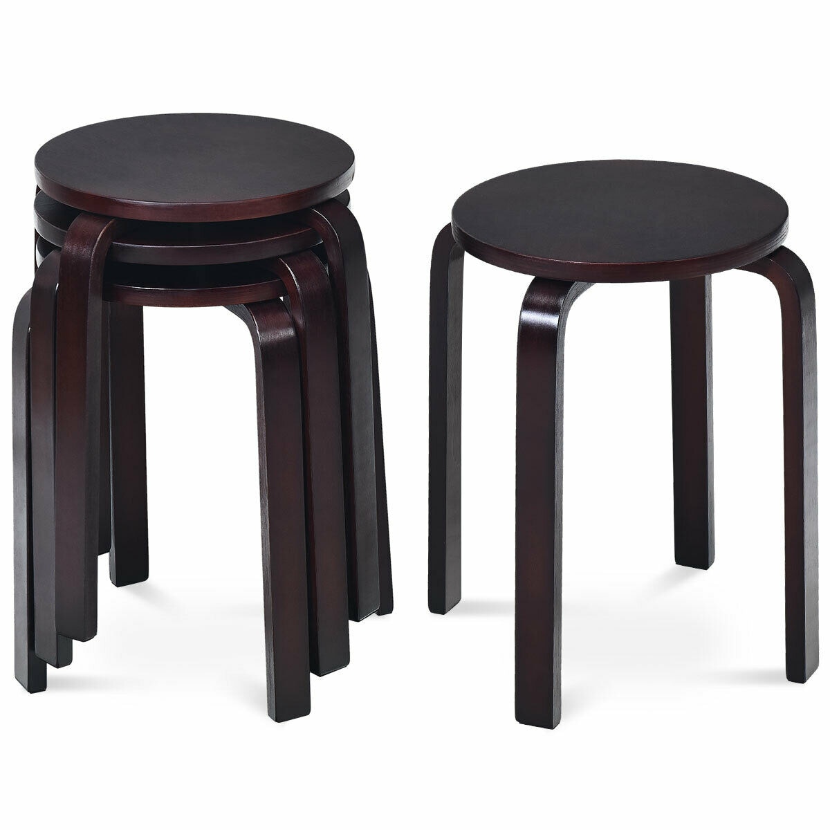 WELLFOR HW-HWY2-60668CF Cy Dining Chair Modern Brown Accent Chair