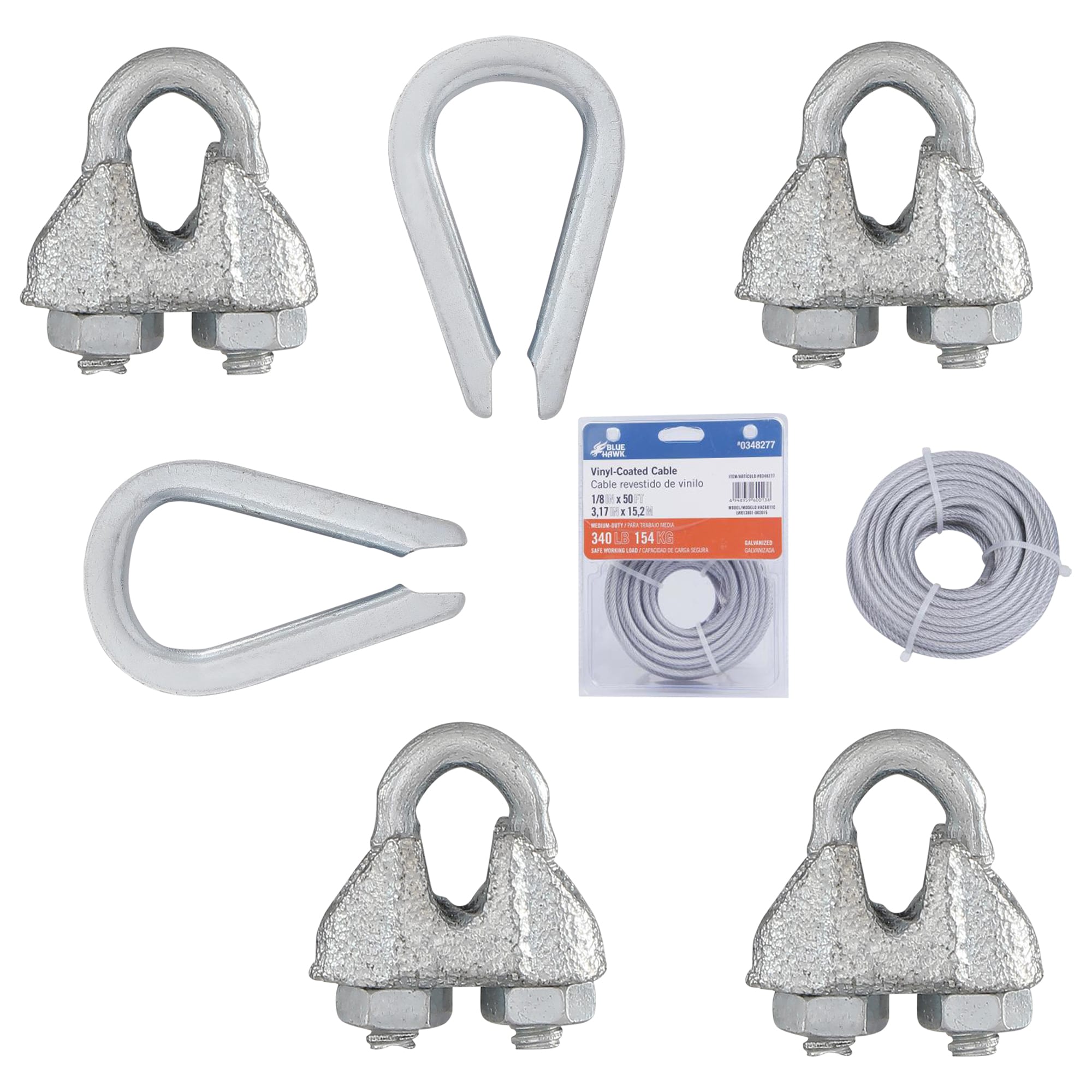 National Hardware N100-259- 1/8-in Wire Cable Clamp in Zinc Plated