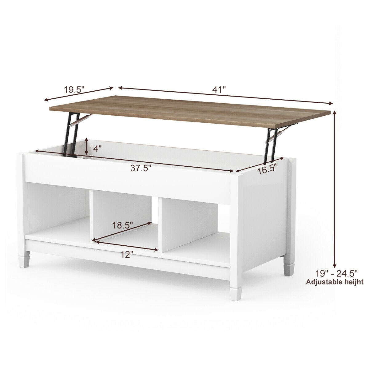 LIVIZA OUG65716WH Coffee-Tables - View #3