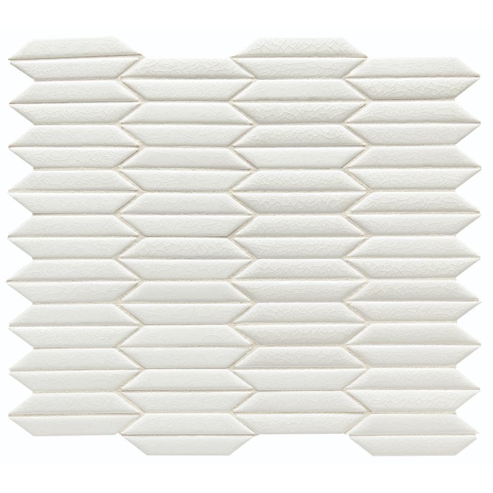 American Olean UV01TRAPZMSCC1P Union View White Trapezoid 12-in x 13-in Glazed Porcelain Wall Tile (1.08-sq. ft/ Piece)