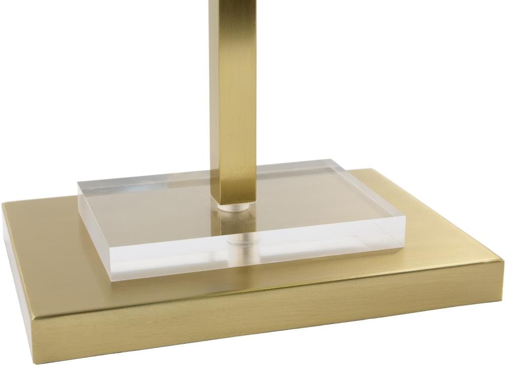 Eicher Minimalist White Metal Floor Lamp with Linen Shade