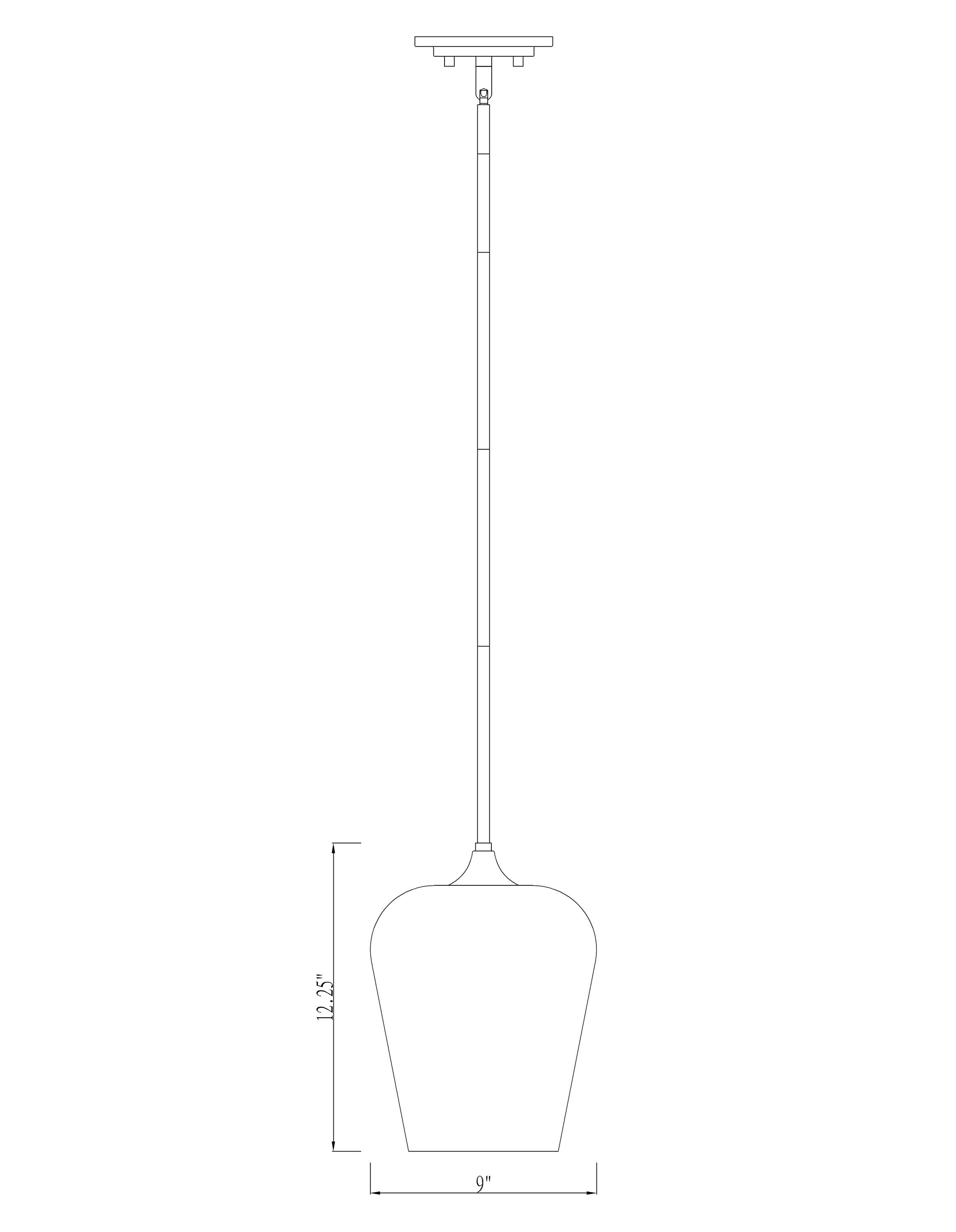 Joliet Brushed Nickel and Glass 12.25" Pendant Light