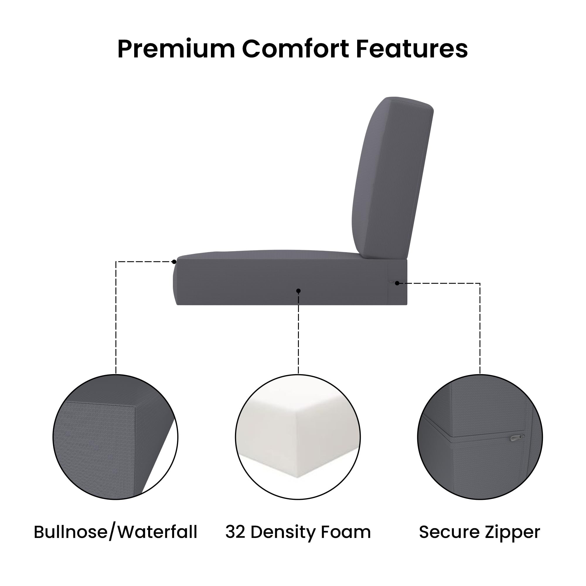Covers & All CUSH24C-1RC-CRCG Patio-Furniture-Cushions - View #5