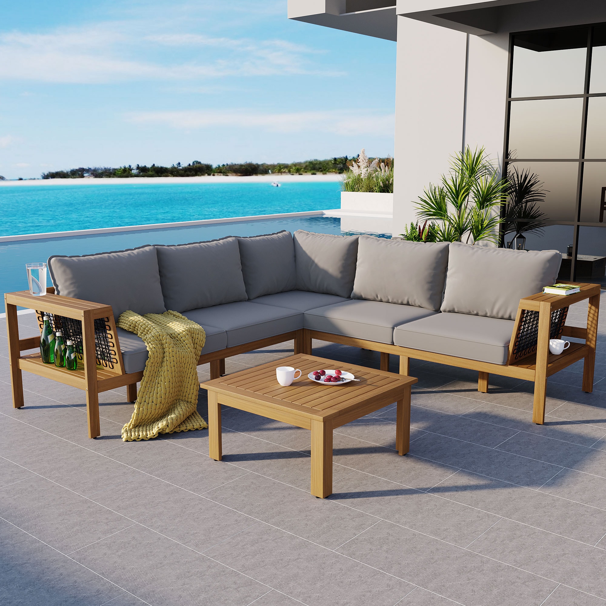 SINOFURN SYA330101GY Patio-Sofas-Daybeds - View #2