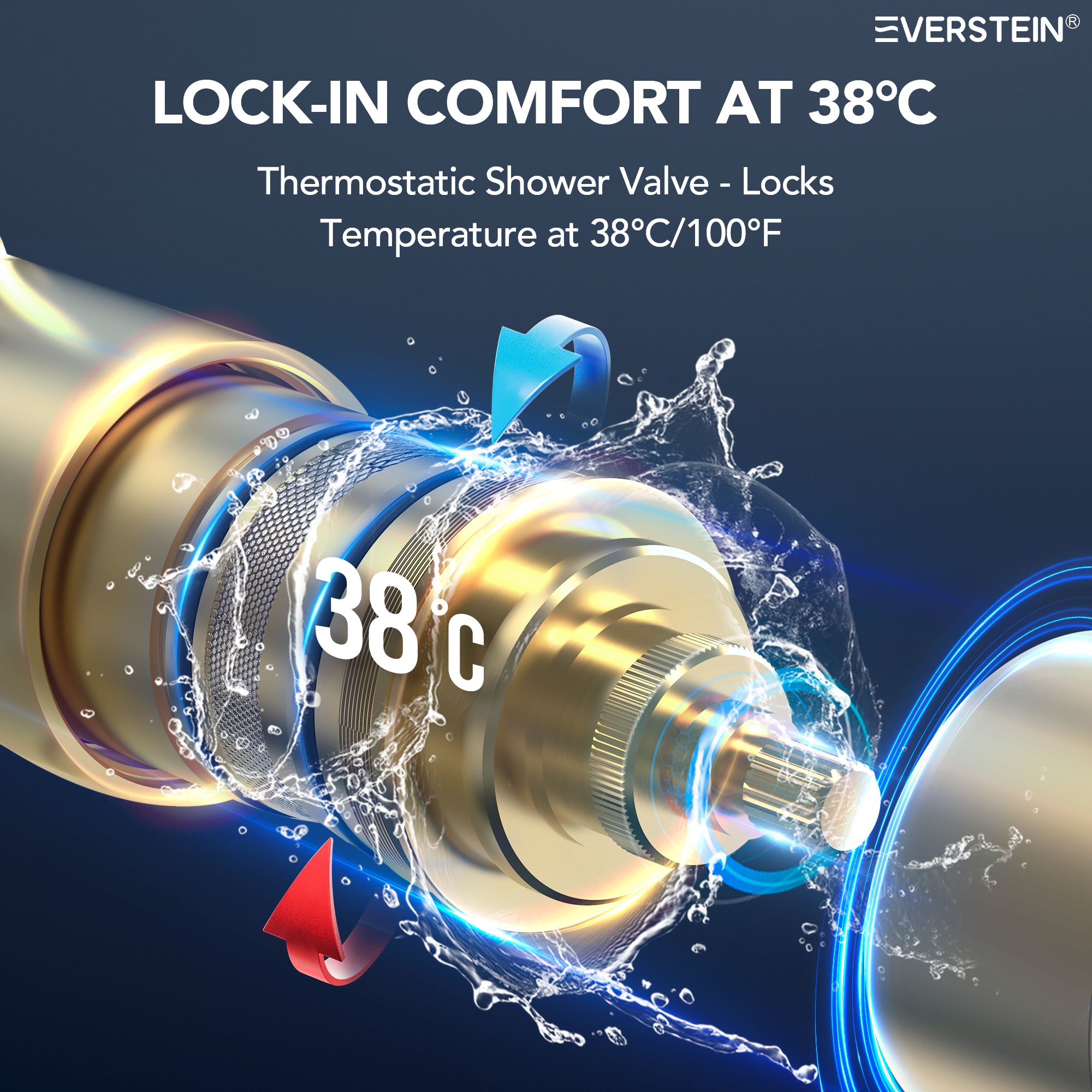 EVERSTEIN Q-922-OTOP Showerhead-Bar-Panels - View #7