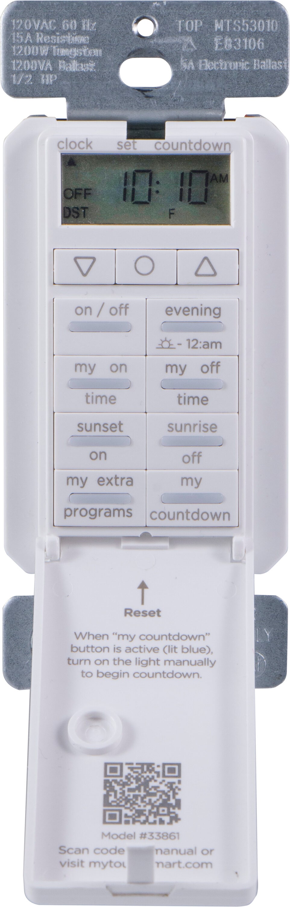 Utilitech 78436 15 -Amps 120-volt Indoor Programmable Countdown Digital Lighting Timer