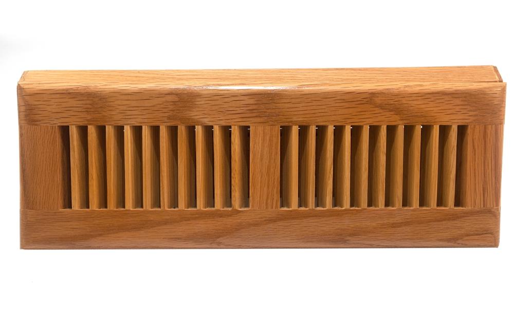 Accord AOBBOL18 2-3/4-in x 18-in 180-degrees Oak Light Oak Baseboard register ( Outside Width- 3.75-in )