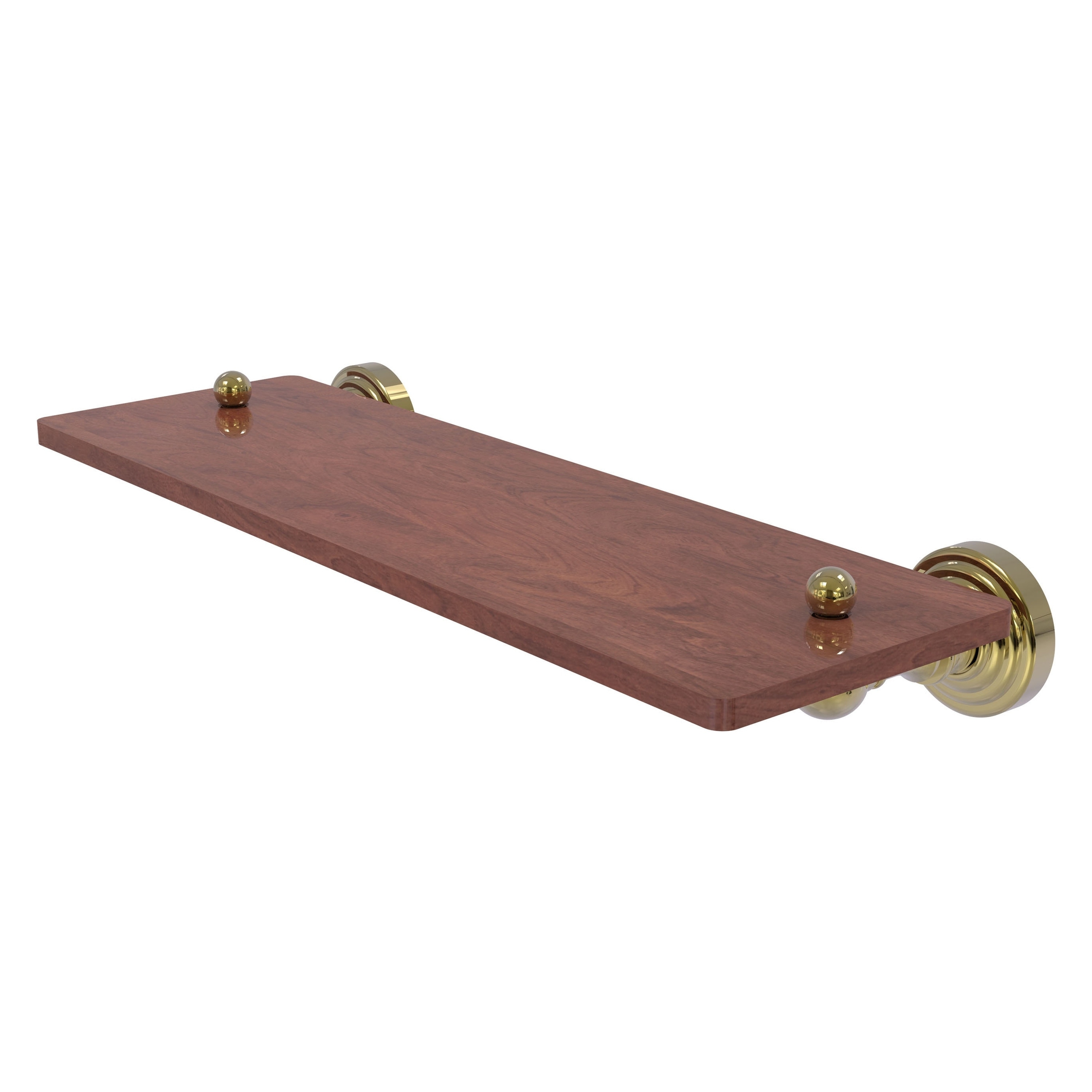 Allied Brass WP-1-16-IRW-UNL Waverly Place Unlacquered Brass Wall mount Bathroom Shelf ( 16-in x 2.5-in x 5-in )