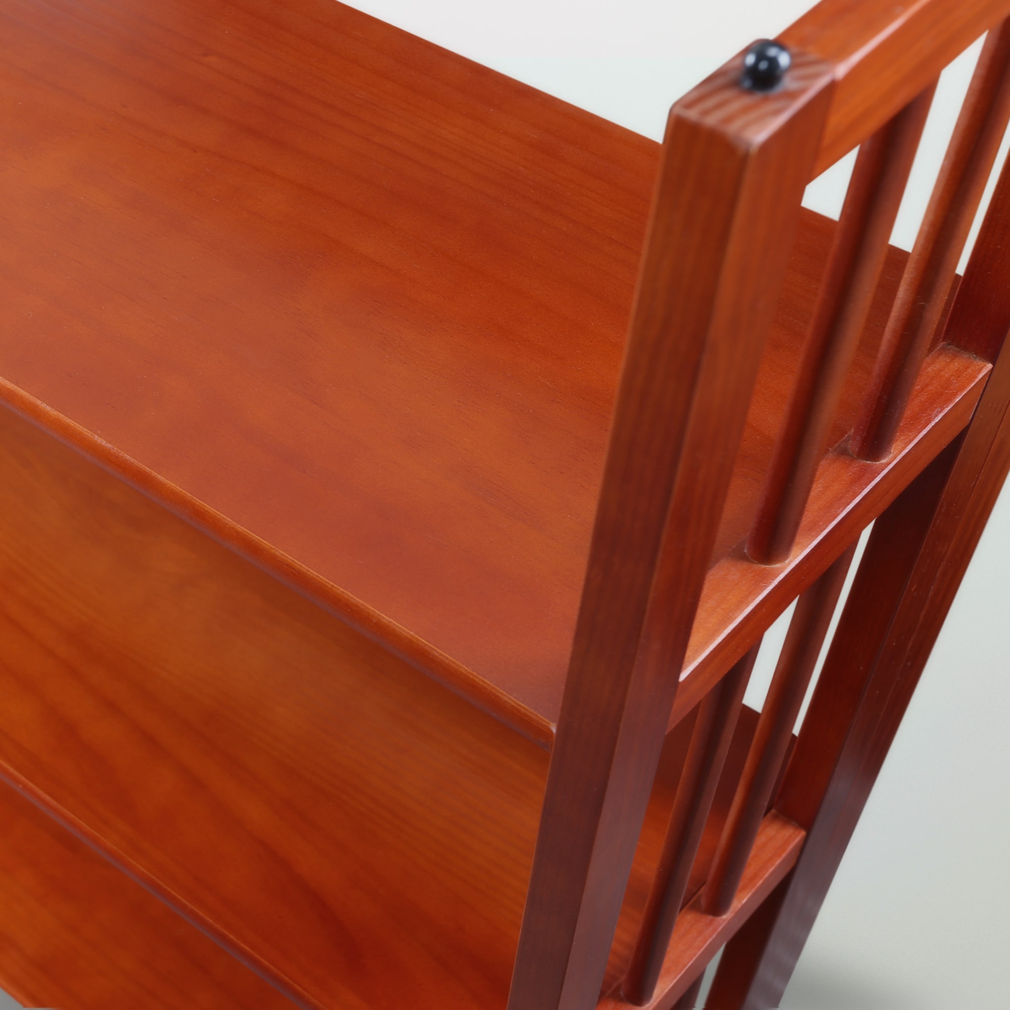 Casual Home Mahogany Solid Wood 14" Foldable 3-Shelf Bookcase
