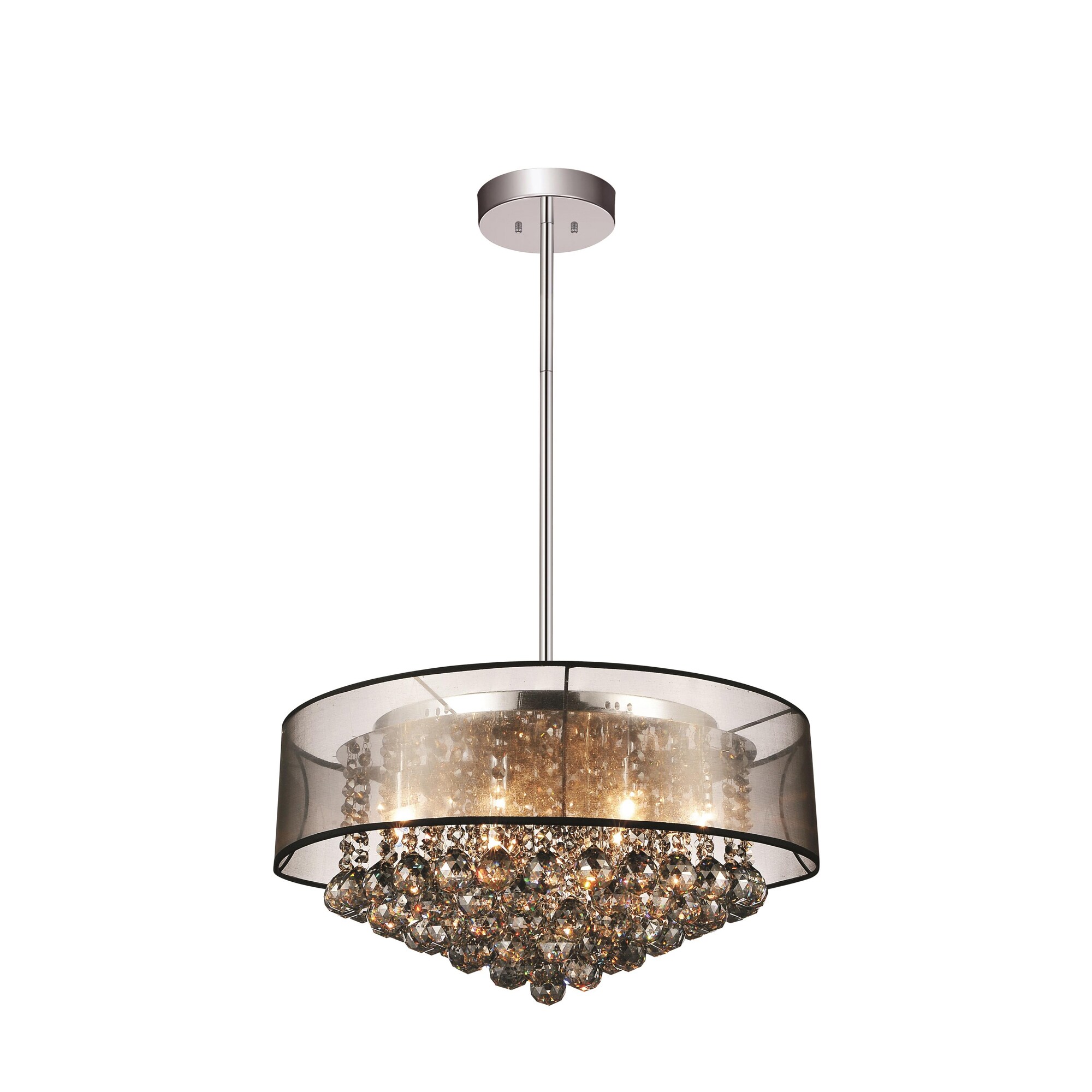 CWI Lighting 5062P20C-SMOKE-BK Radiant 9 -Light Multiple finishes Chrome Modern/contemporary For Use in Bathrooms, Bedrooms, Dining Rooms, Foyers, Kitchens, Living Rooms Chandelier