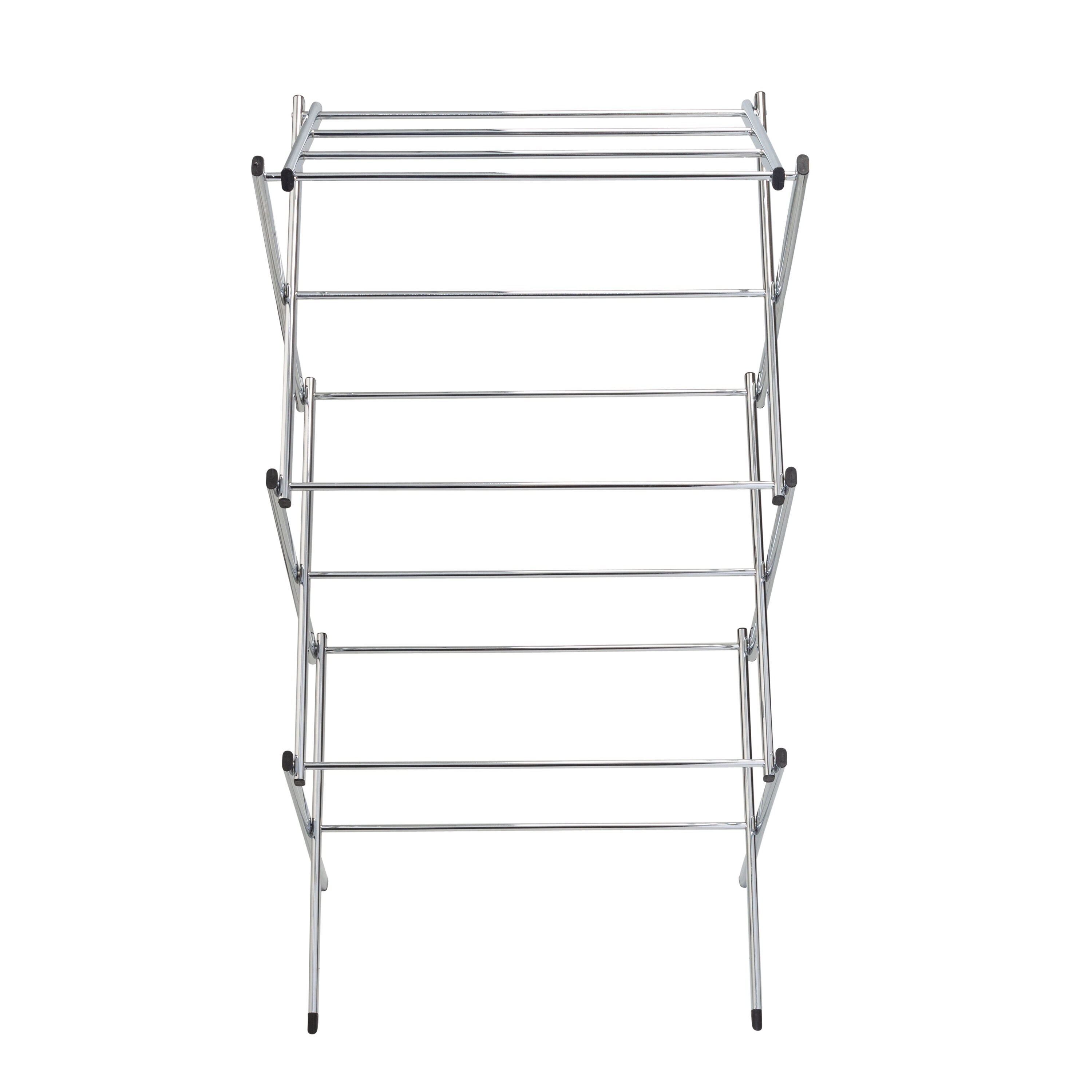 Household Essentials 3-Tier 61-in Stainless Steel Drying Rack in the  Clotheslines & Drying Racks department at