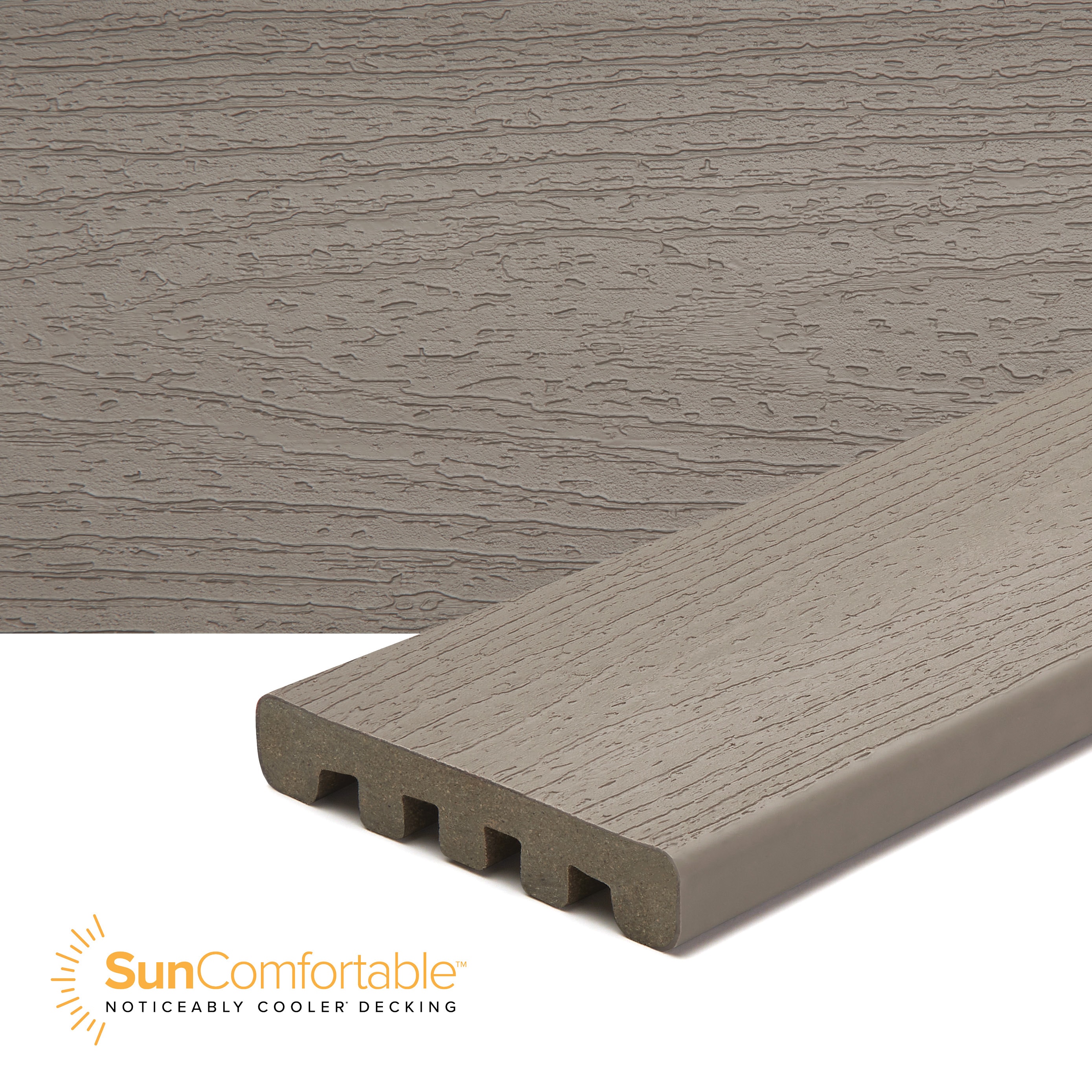 Trex TP010616E2S01 Enhance Basics 1-in x 6-in x 16-ft Tide Pool Square Composite Deck board