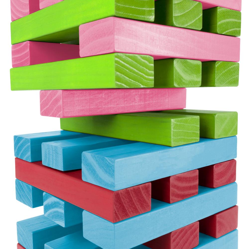 Nontraditional Giant Wooden Blocks Tower Stacking Game, Outdoor Yard Game,  for Adults, Kids, Boys and Girls by Hey! Play! 