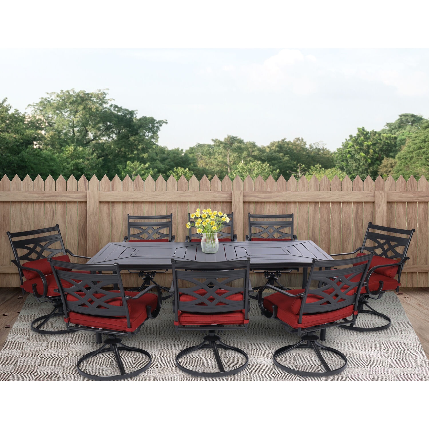 Hanover MCLRDN9PCSW8-CHL Patio-Dining-Sets - View #9