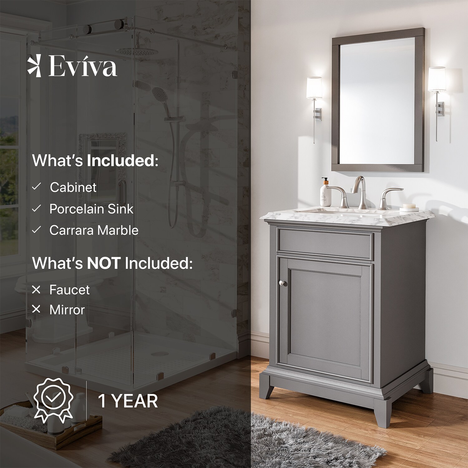 Eviva EVVN707-24GR Bath-Vanity-Combo - View #7