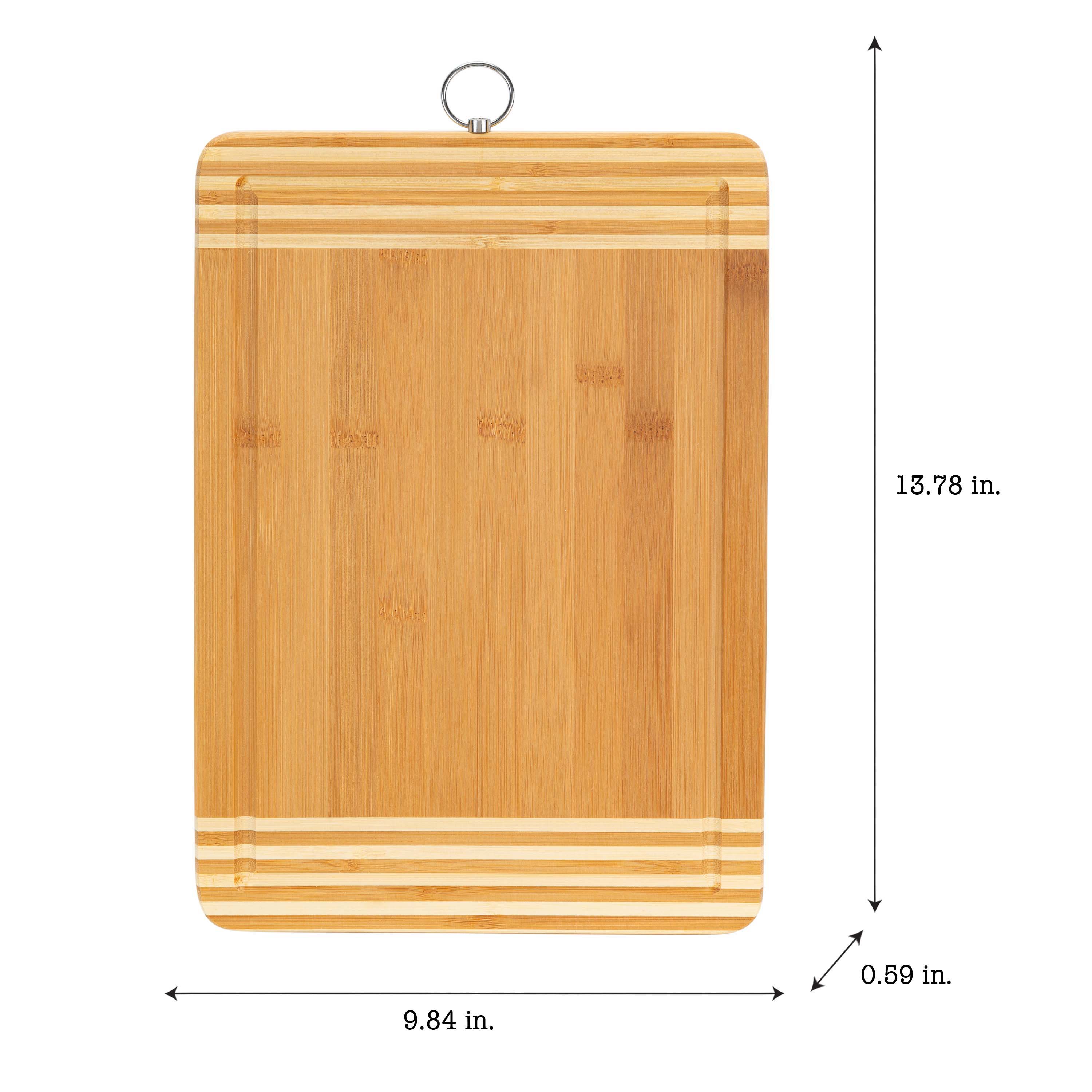 Kitchen Details Bamboo Cutting Board 13.78-in L x 9.84-in W Wood Cutting  Board in the Cutting Boards department at