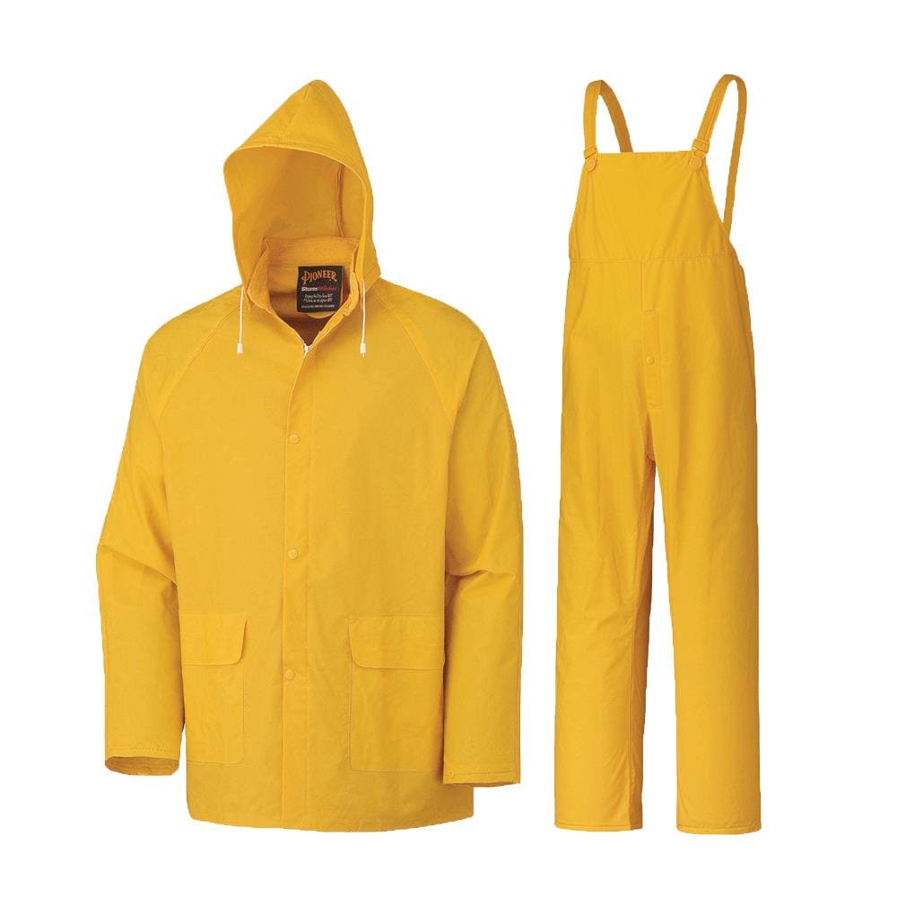 Westchester Protective Gear Hooded Yellow Polyester RainCoat Rain Jacket Coat 