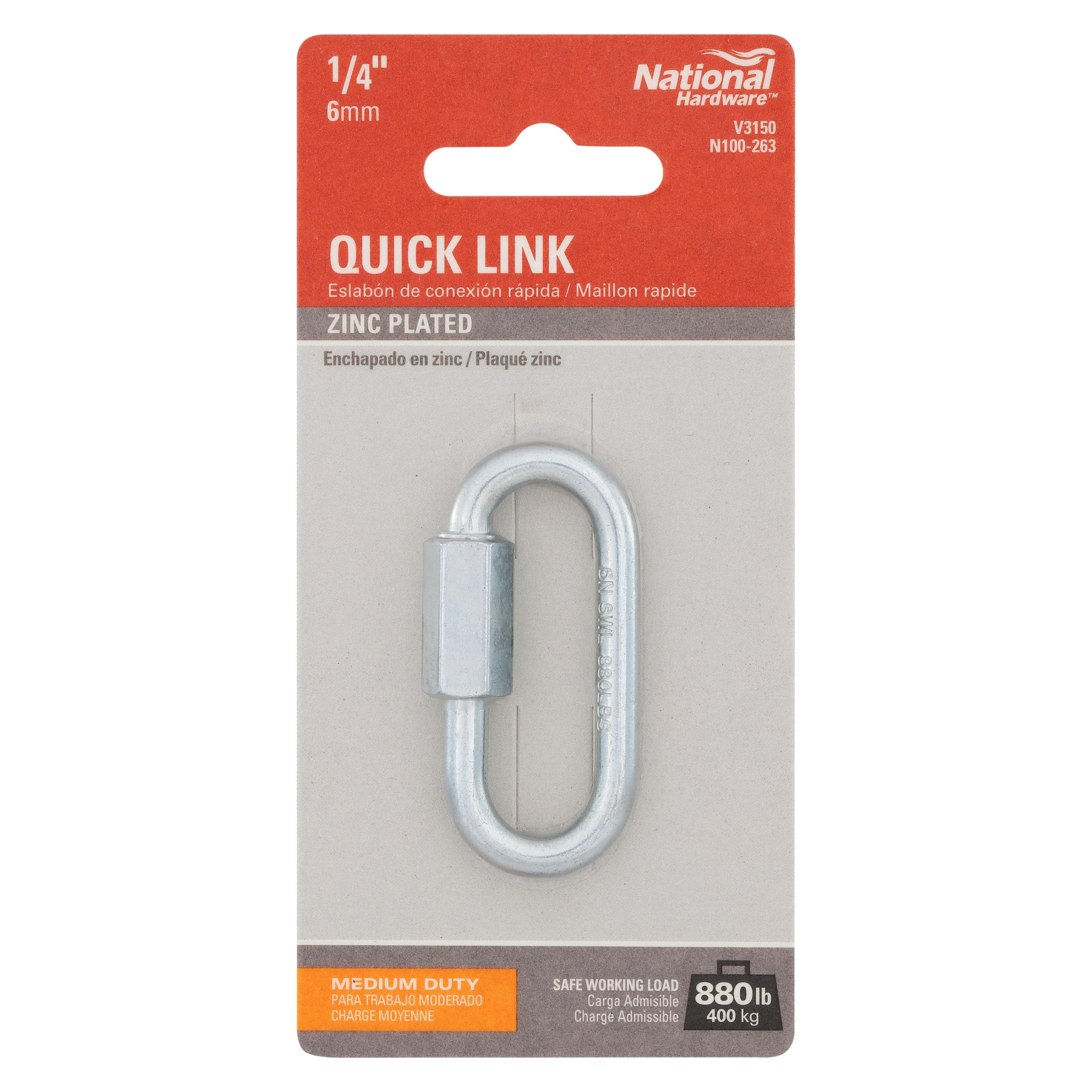 National Hardware N100-276- 1/2-in x 3-15/16-in Interlocking Spring Snaps  in Zinc Plated in the Chain Accessories department at